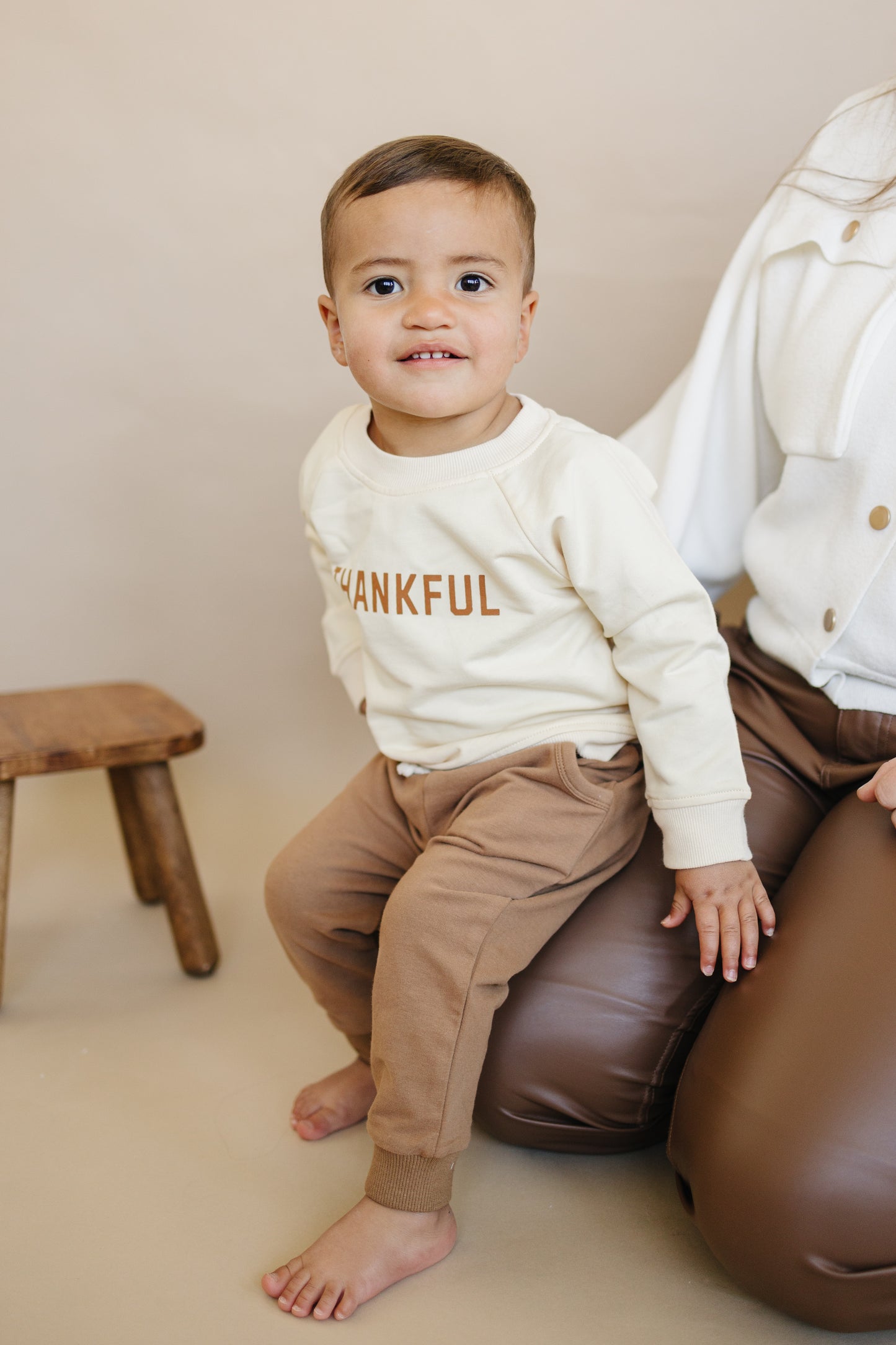 Thankful Sweatshirt mit Rundhalsausschnitt aus Bio-Baumwolle