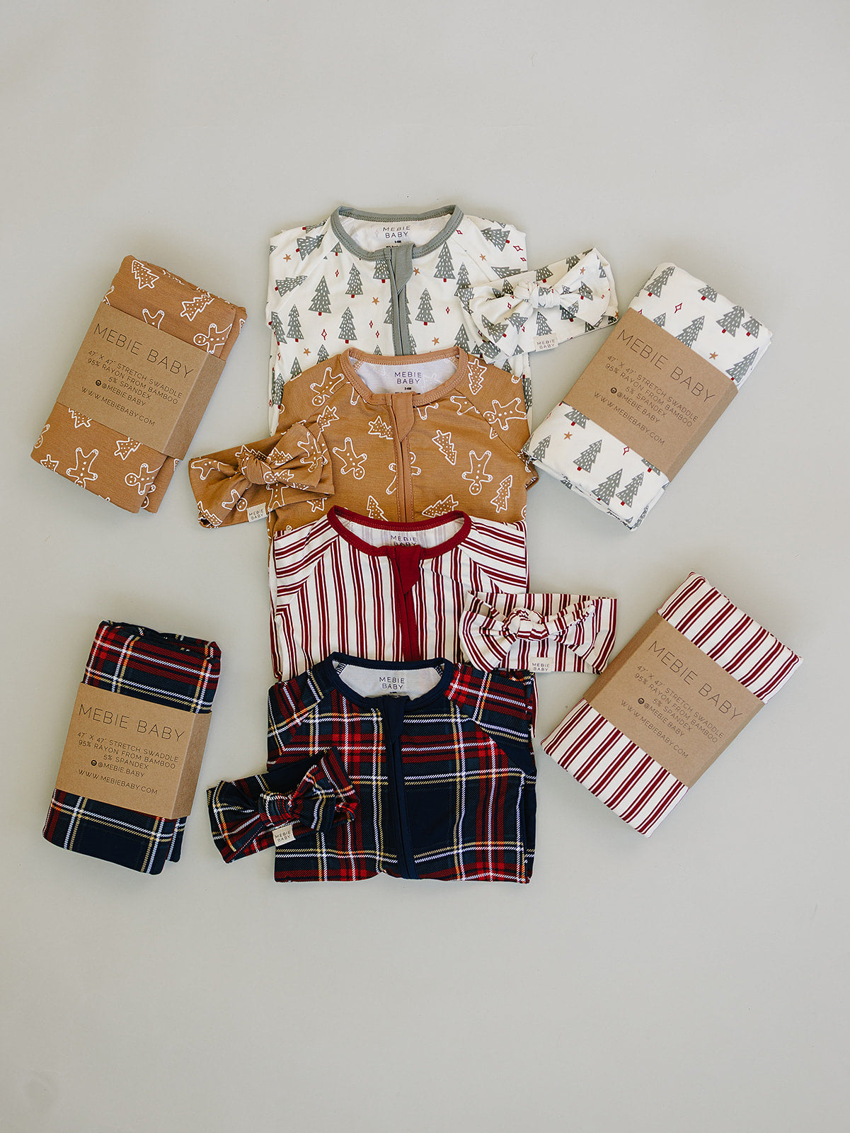 Christmas Plaid Bamboo Stretch Swaddle