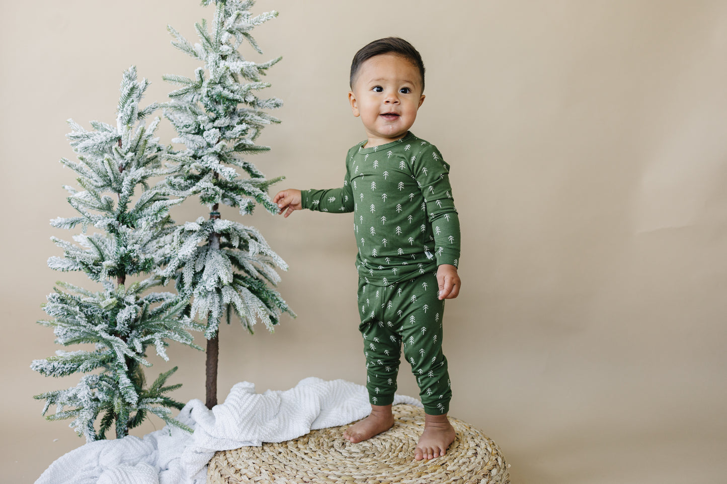 Evergreen Dreams Bamboo Christmas Pajamas - 2pc Set
