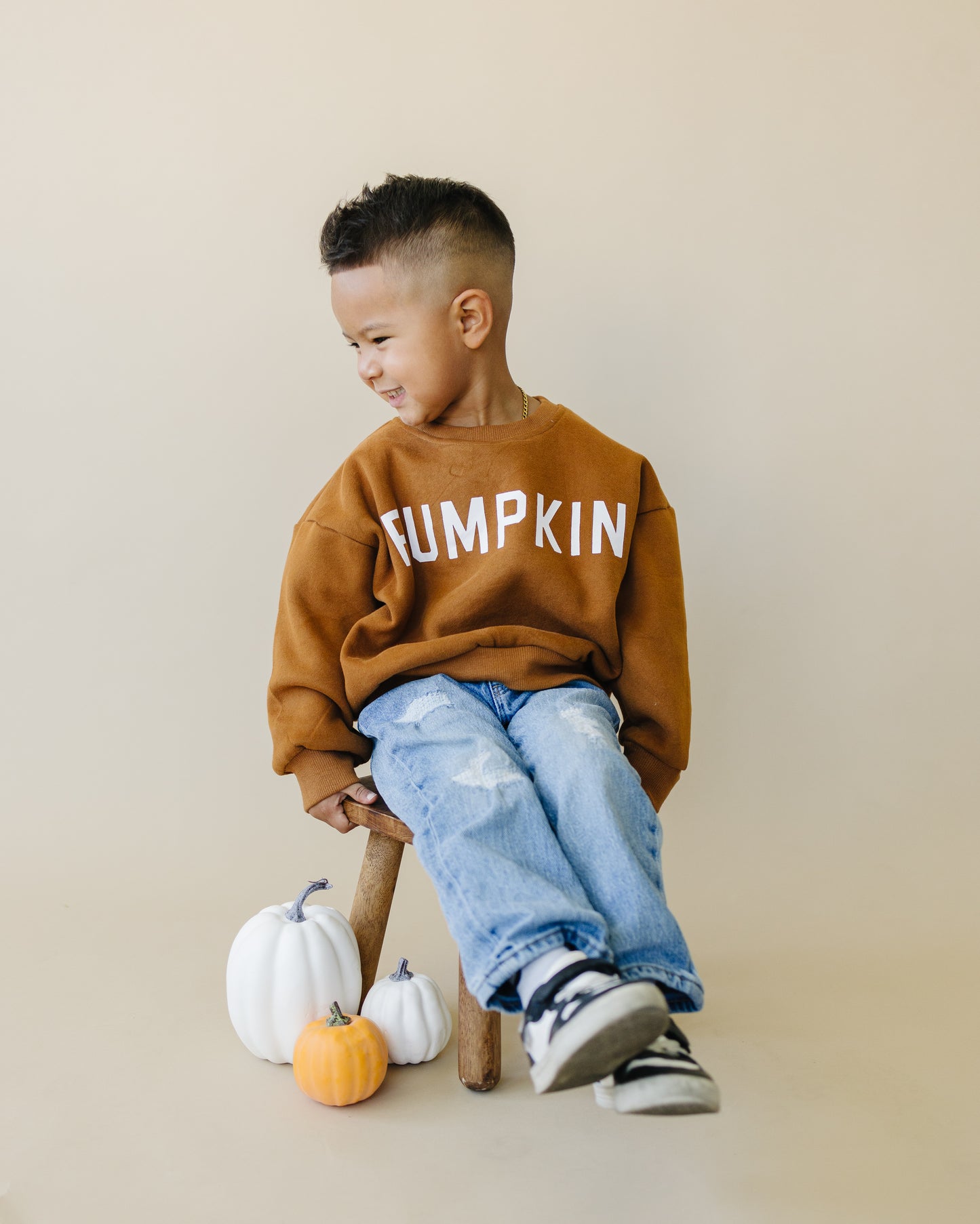 Sweatshirt mit Rundhalsausschnitt „Kürbis“