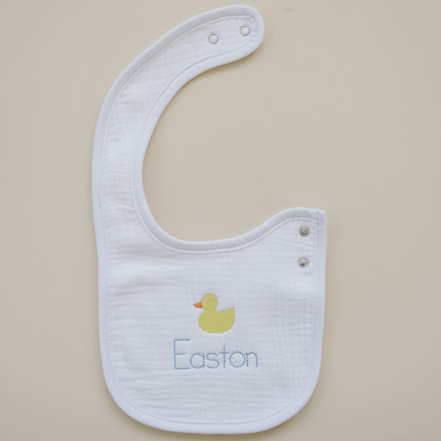 Custom Embroidered Muslin Bib - more colors