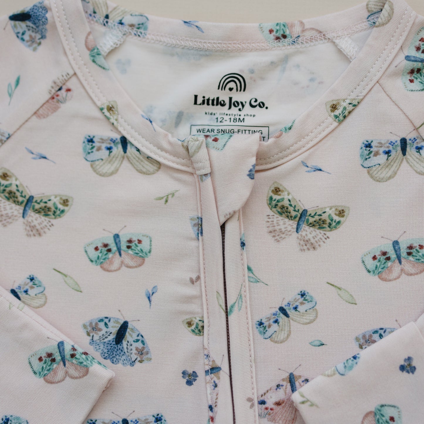 Luna Moths Bamboo Zippy Romper
