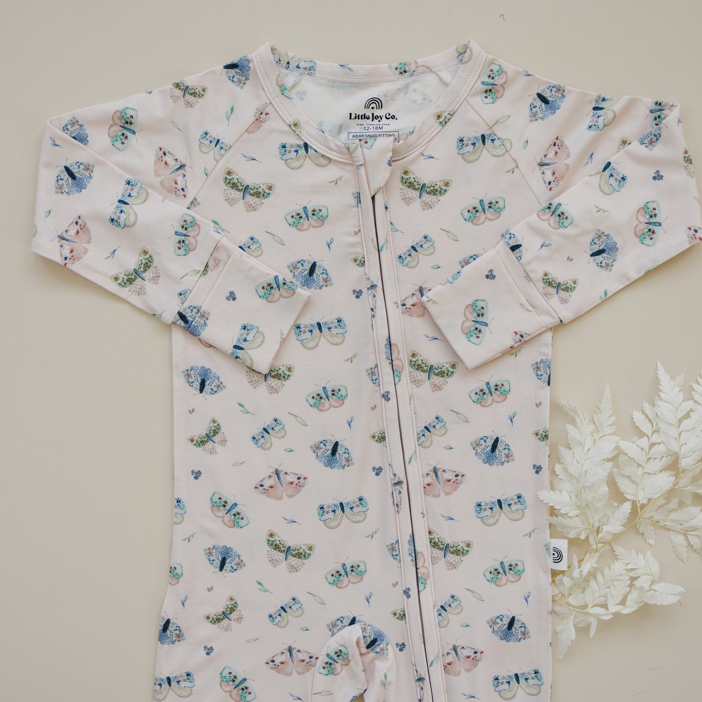 Luna Moths Bamboo Zippy Romper