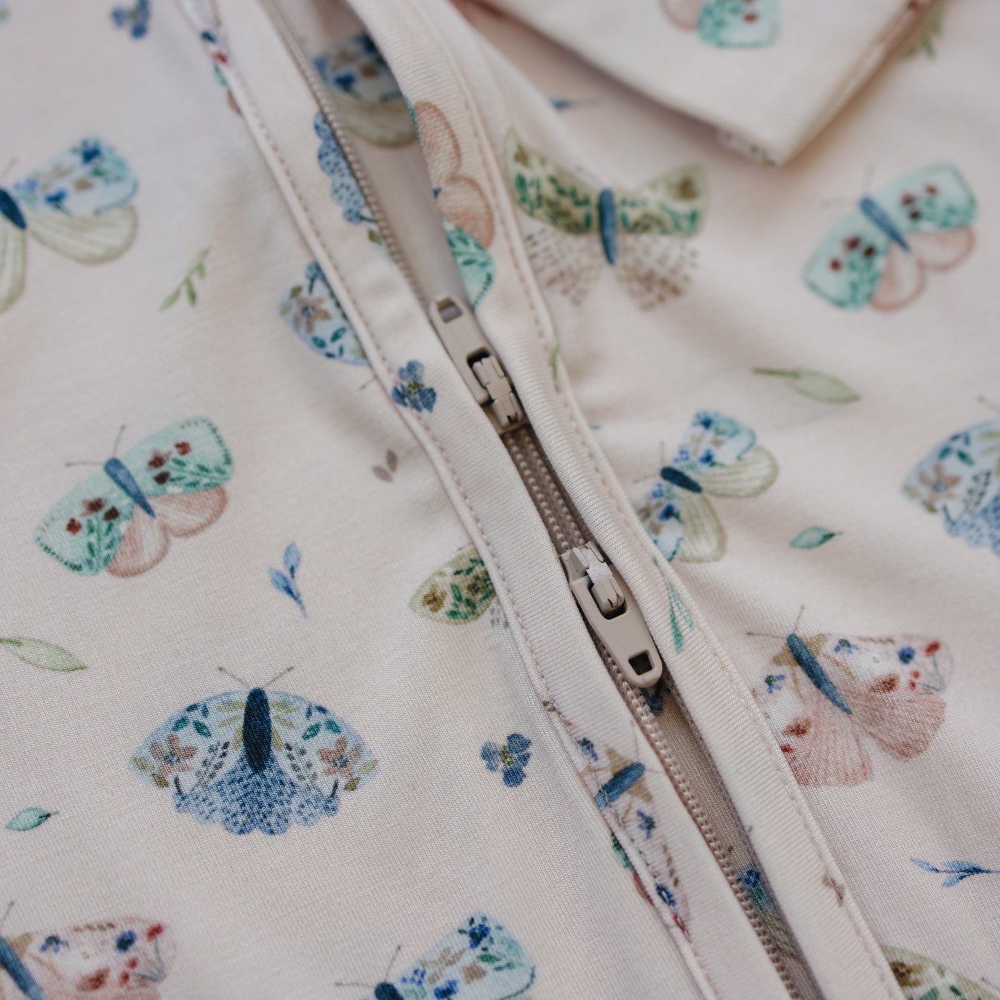 Luna Moths Bamboo Zippy Romper