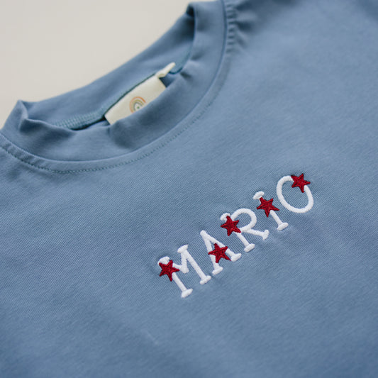 Custom Embroidered Blue 4th of July Tee - pick your design!