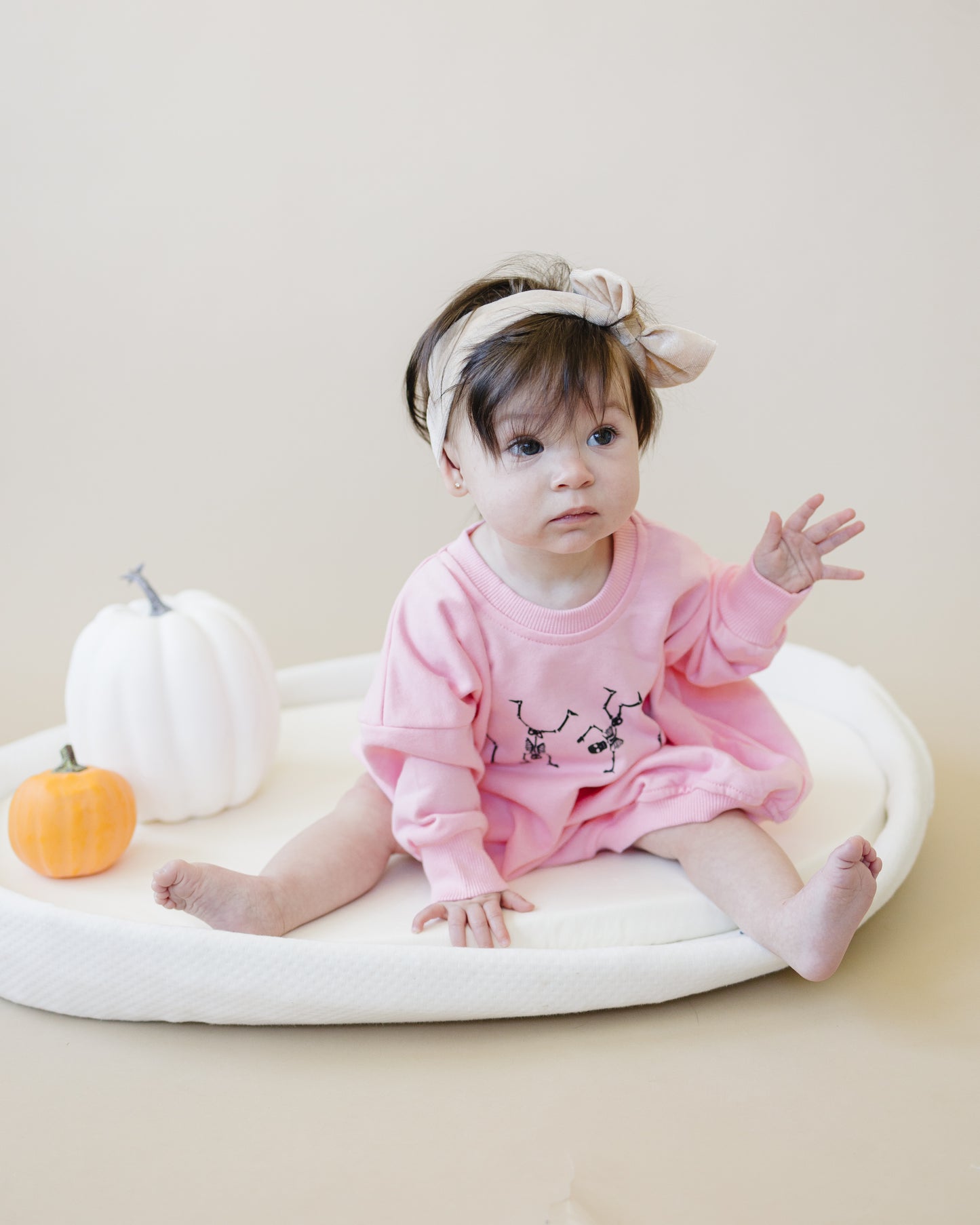 Tanzende Skelette Sweatshirt-Strampler - Rosa