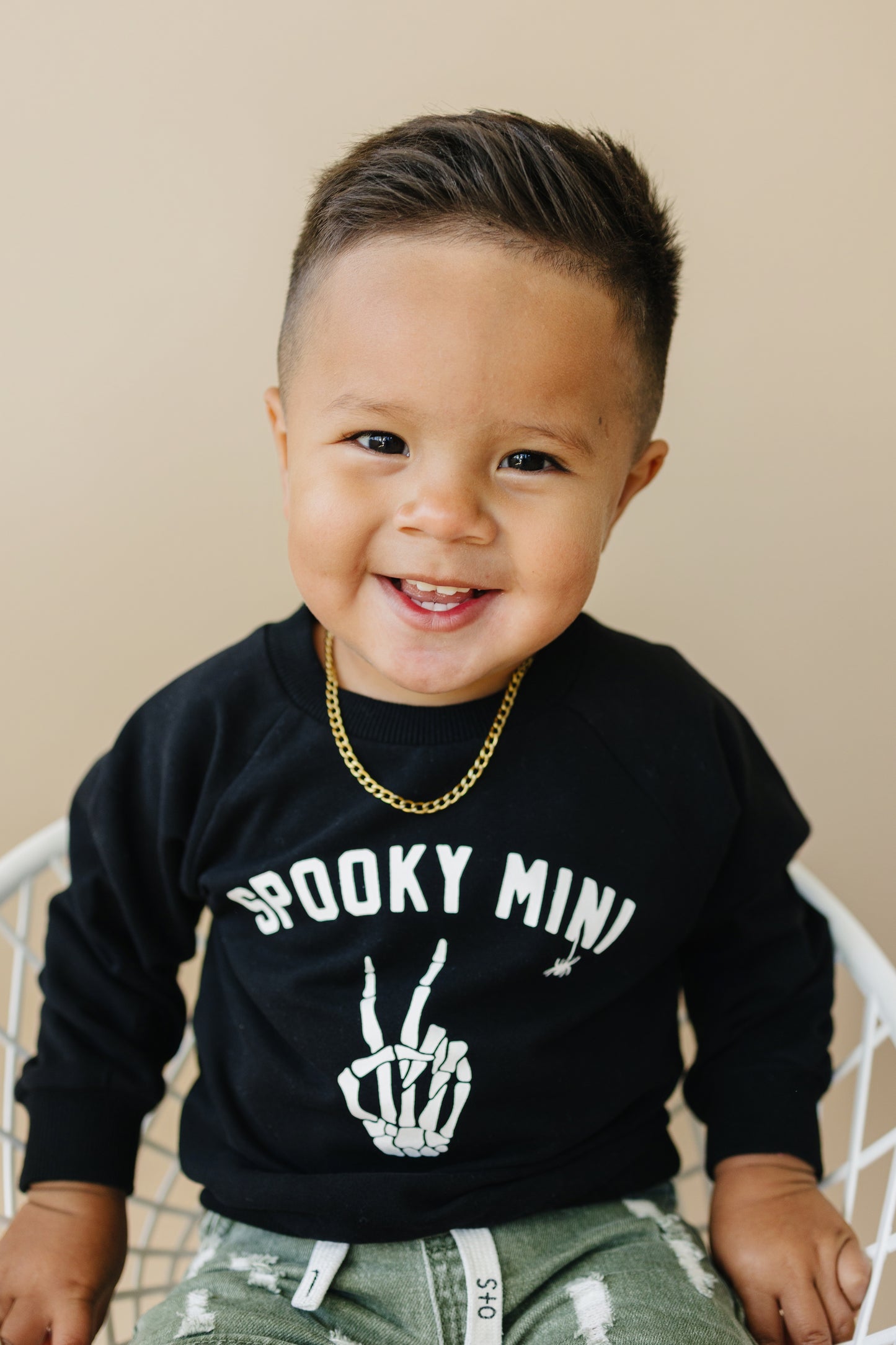 Spooky Mini Organic Cotton Crewneck Sweatshirt