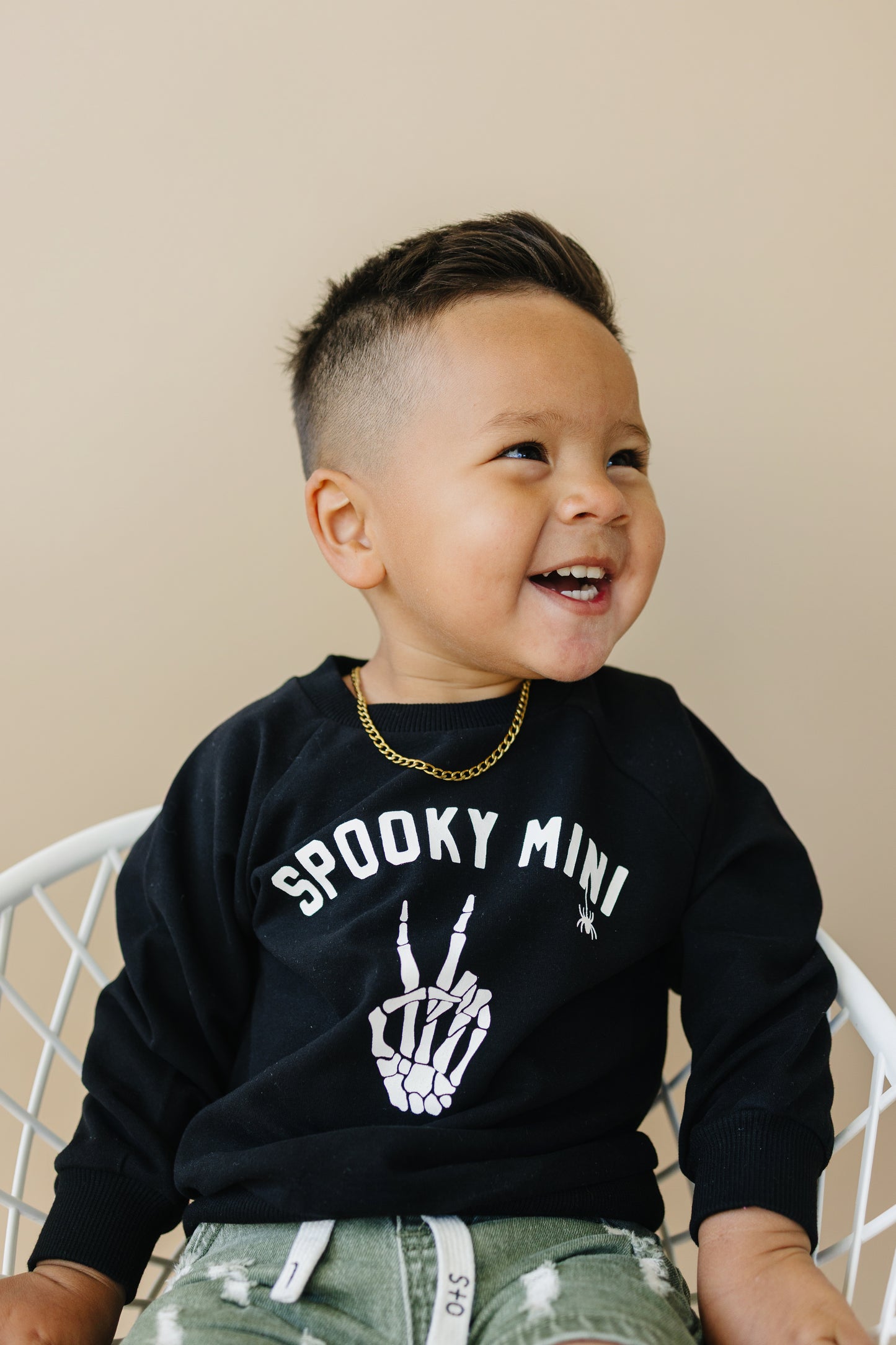 Spooky Mini Organic Cotton Crewneck Sweatshirt