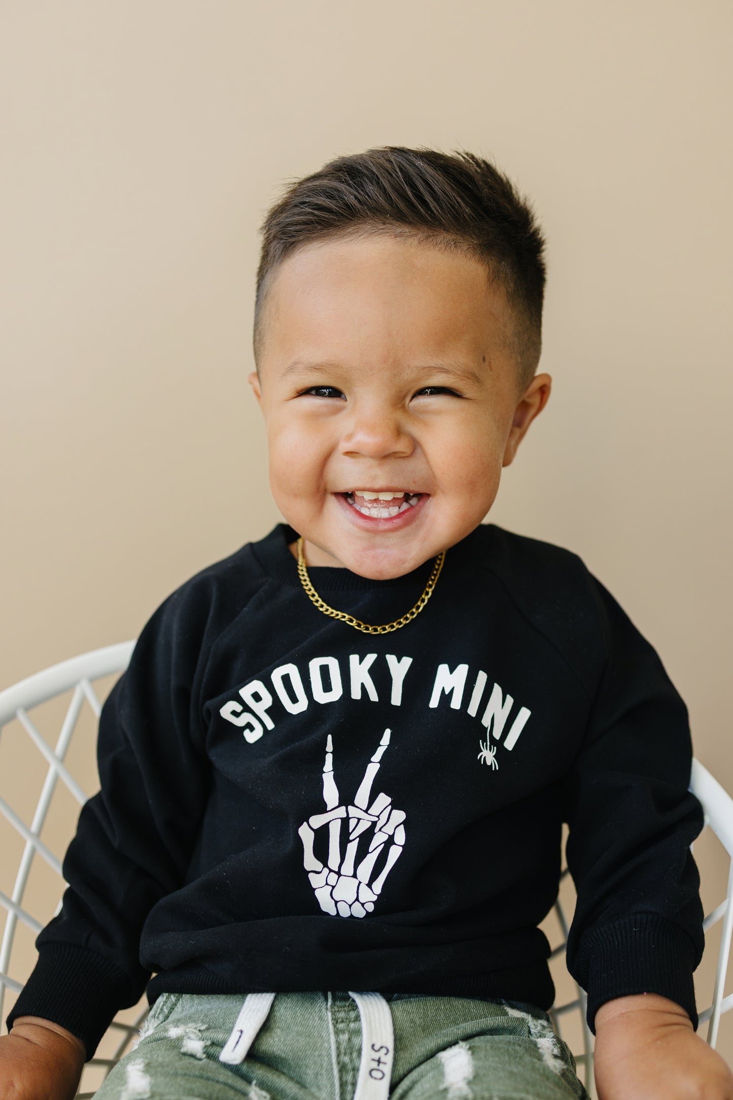Spooky Mini Organic Cotton Crewneck Sweatshirt