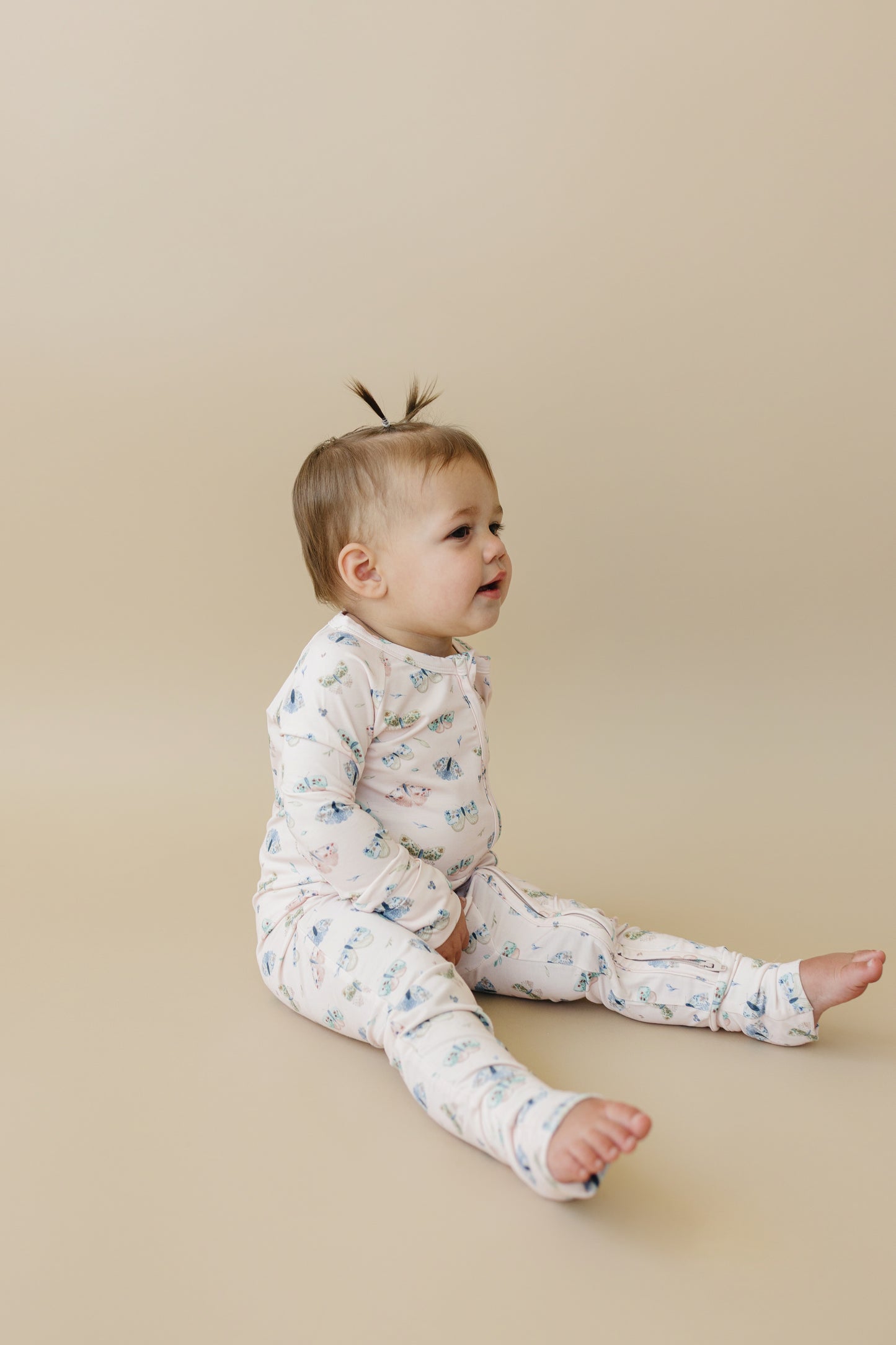 Luna Moths Bamboo Zippy Romper