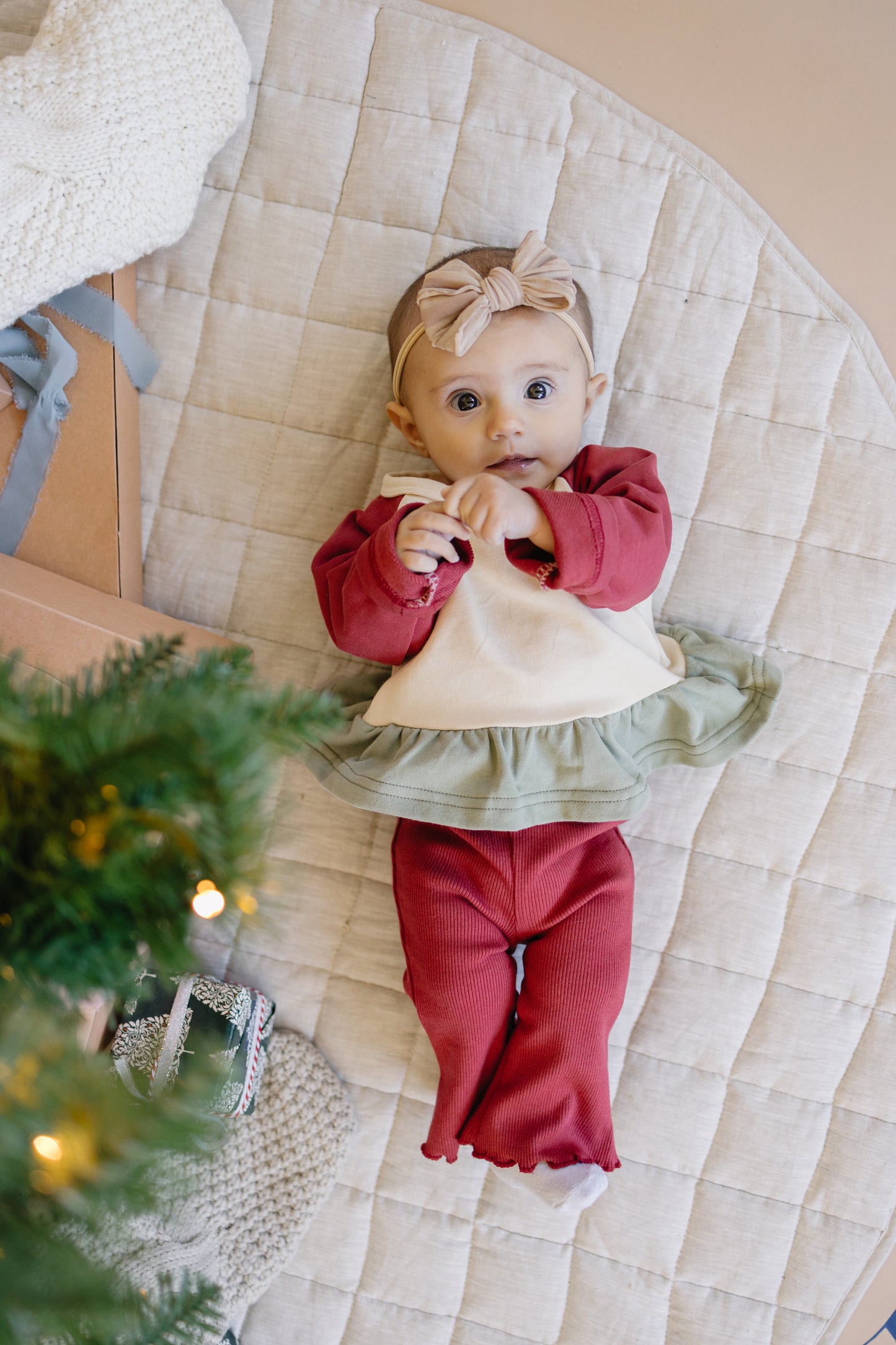 Weihnachts-Colorblock-Schößchen