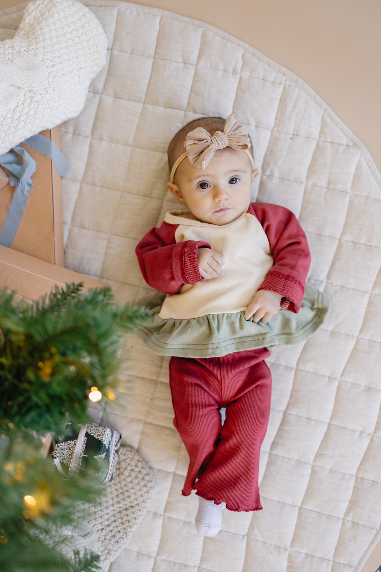 Weihnachts-Colorblock-Schößchen