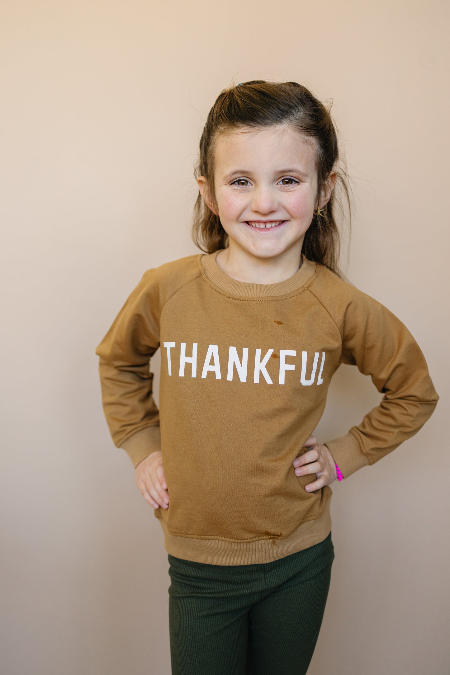 Thankful Sweatshirt mit Rundhalsausschnitt aus Bio-Baumwolle