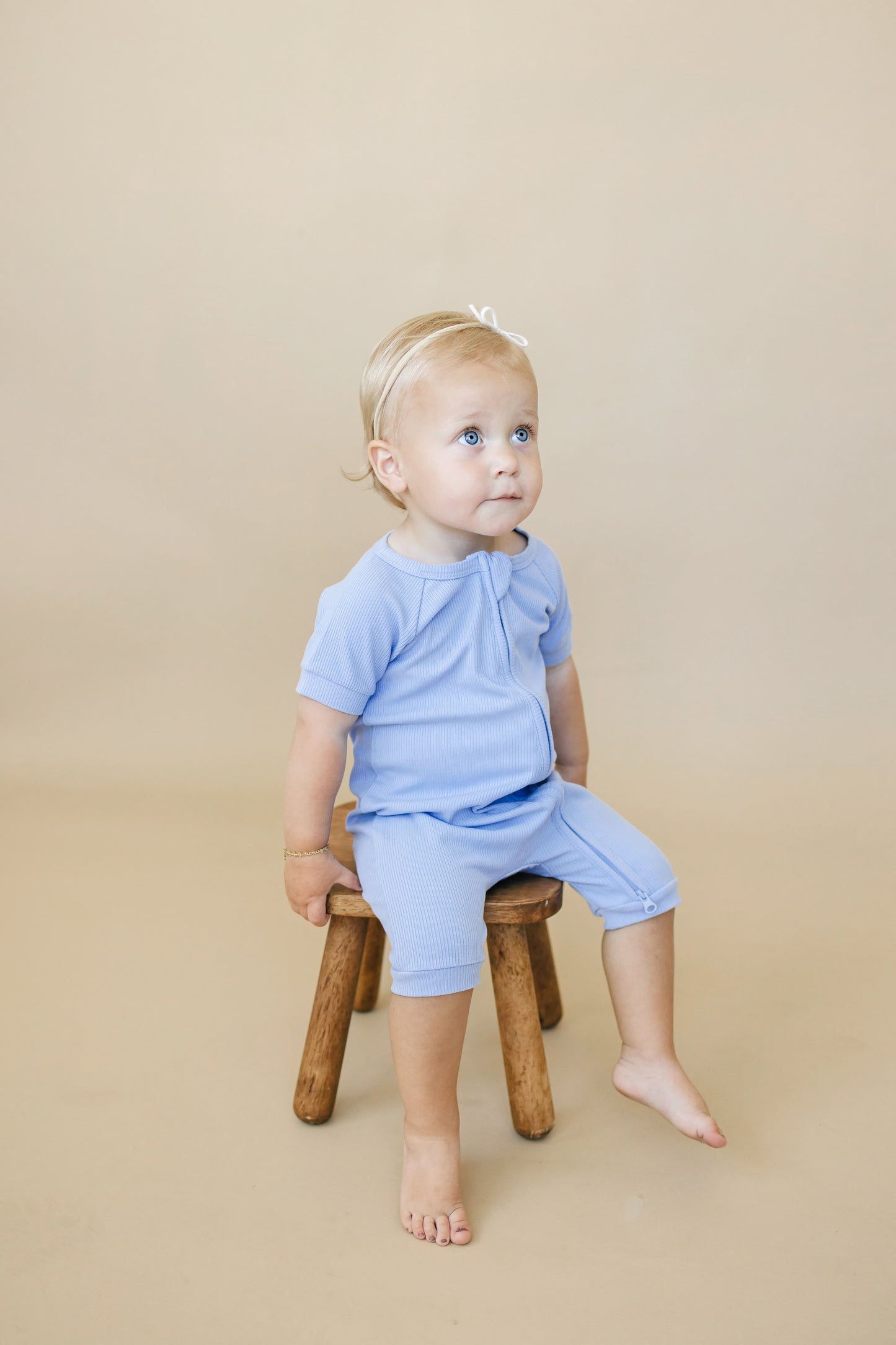 Solid Ribbed Bamboo Shorty Romper - more colors