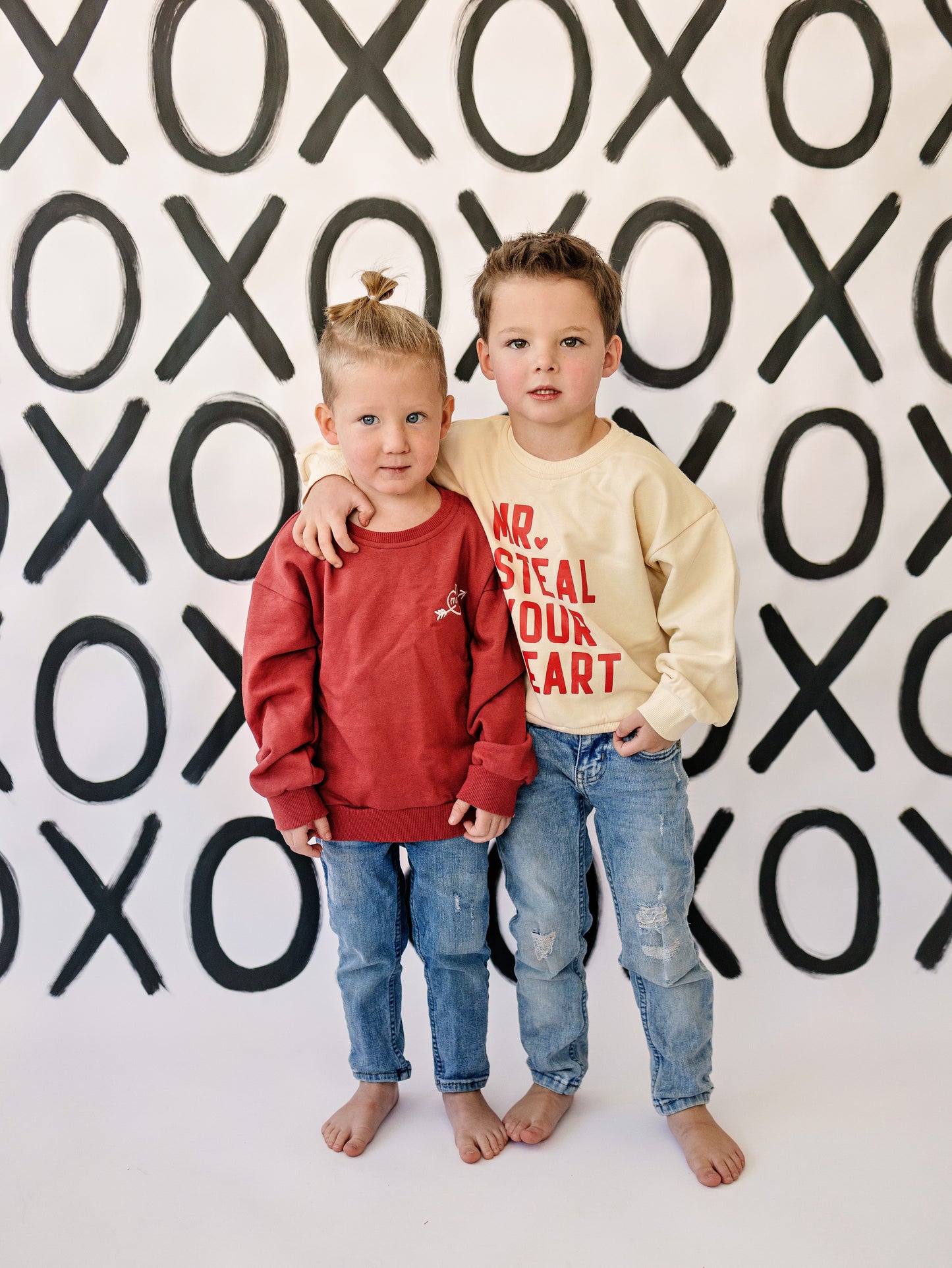 Custom Embroidered Valentine's Sweatshirt or Romper - Mom Tattoo Heart