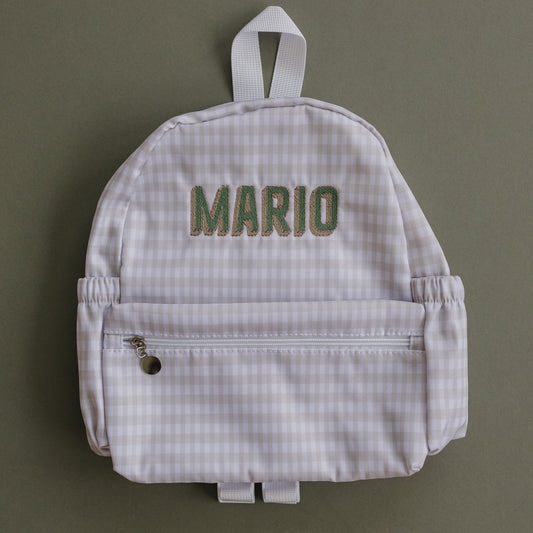 Custom Embroidered Gingham Toddler Backpack - More Colors