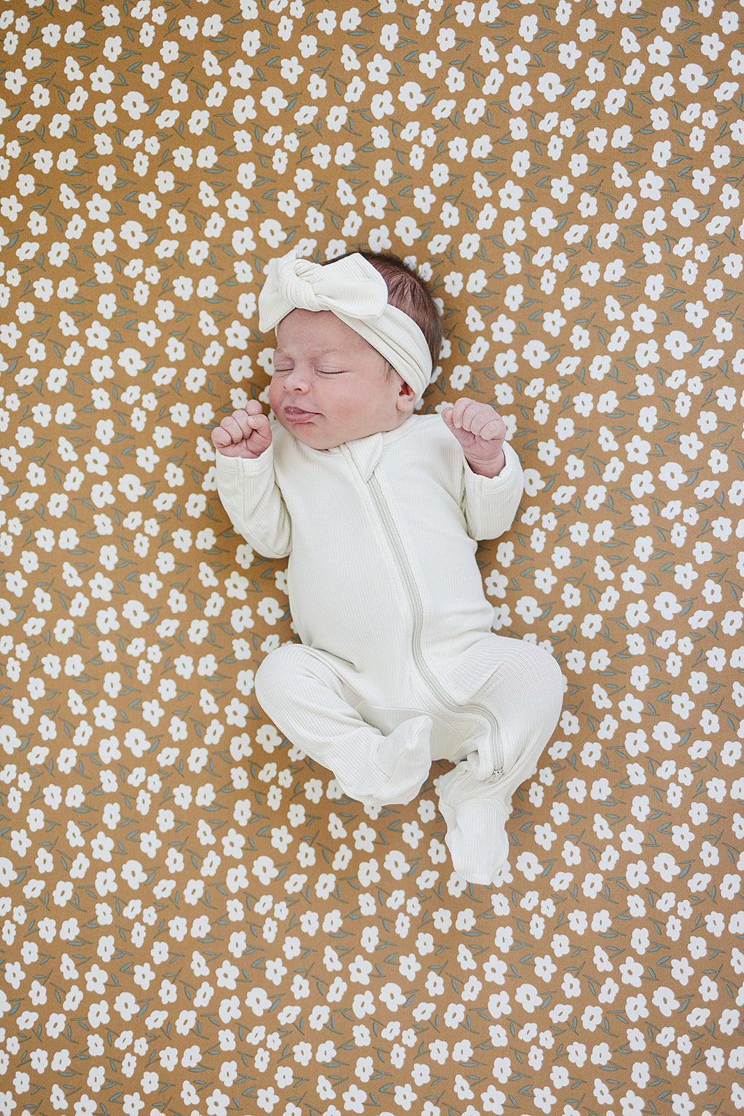 Cream Ribbed Bamboo Zipper - Little Joy Co.