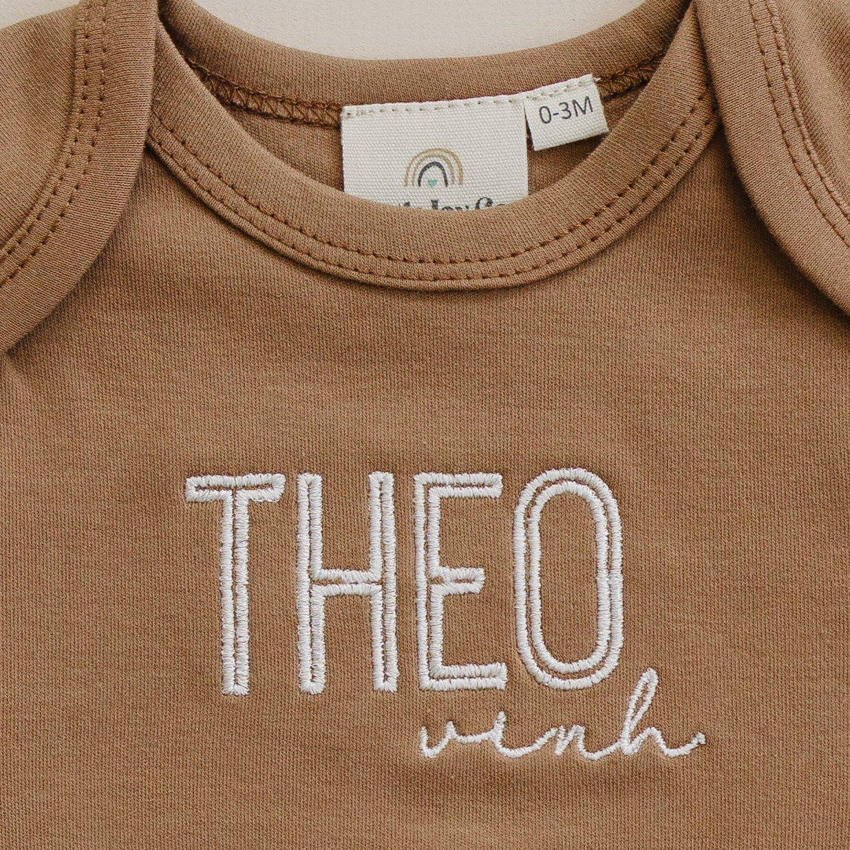 Custom Embroidered Organic Cotton Oversized T-Shirt Romper or Tee - more colors