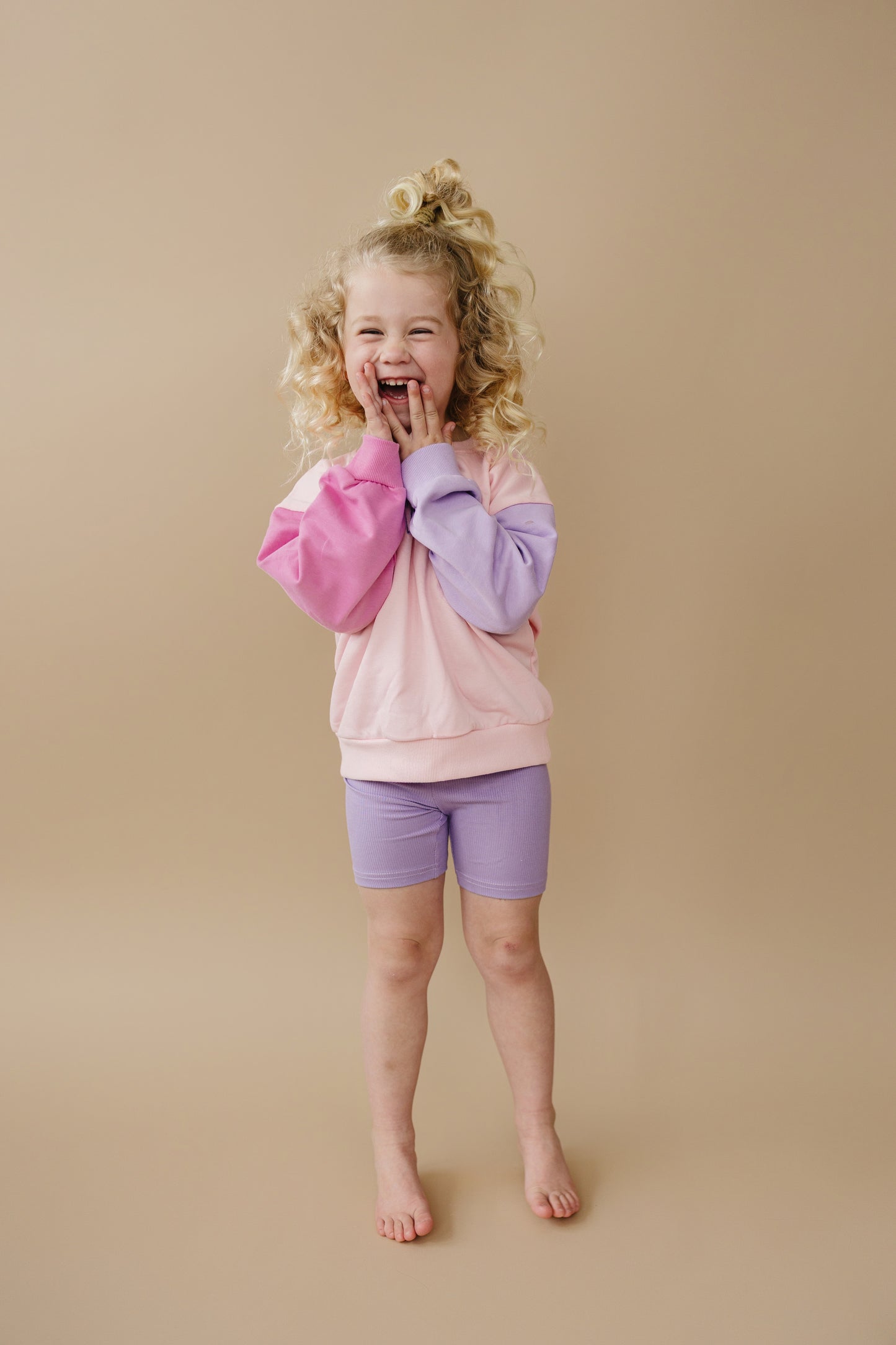 Custom Embroidered Colorblock Crewneck Sweatshirt or Bubble Romper