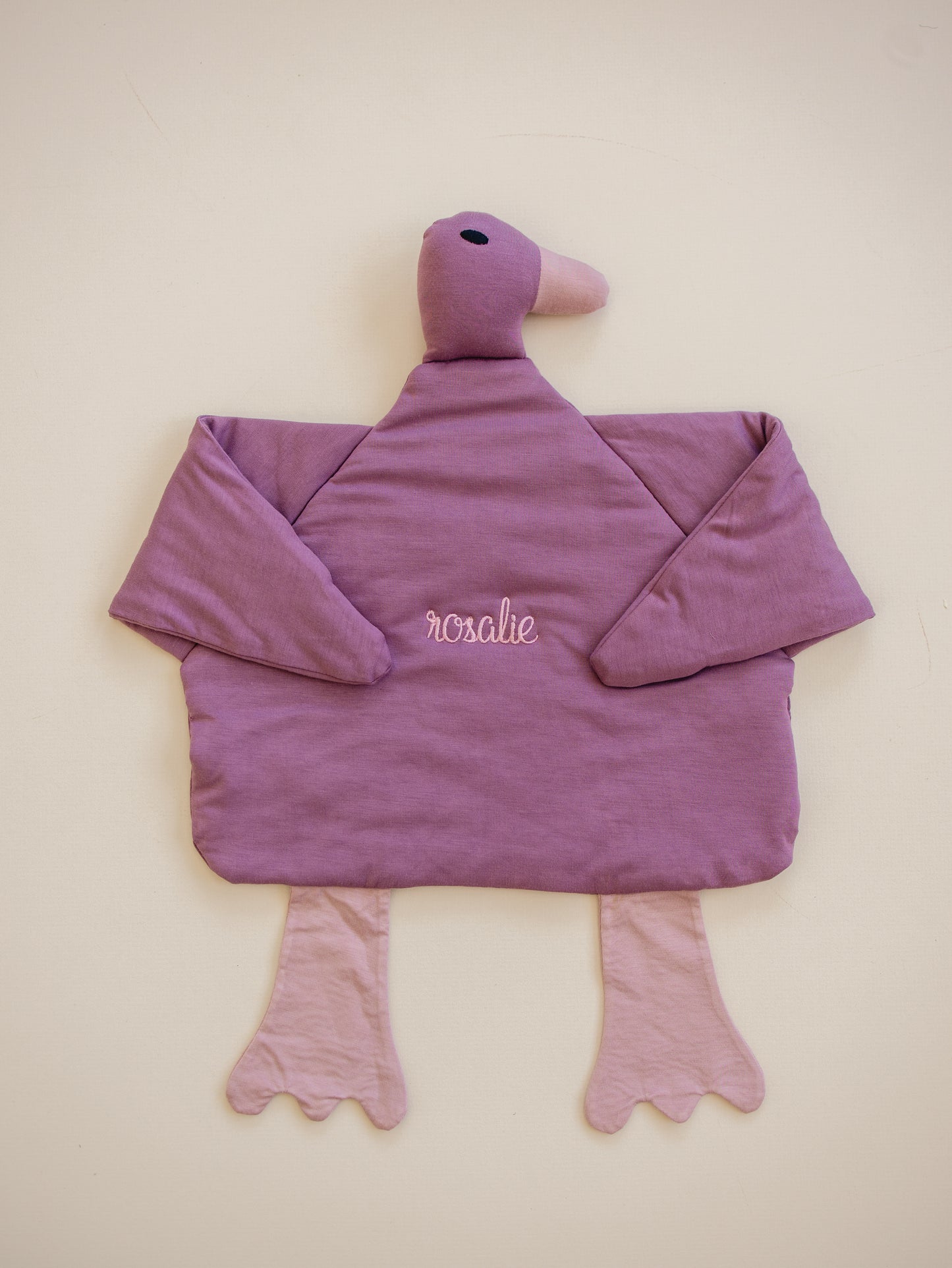 Custom Embroidered Bamboo Duck Lovey - XL Plush