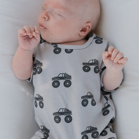 French Terry Romper | Monster Truck