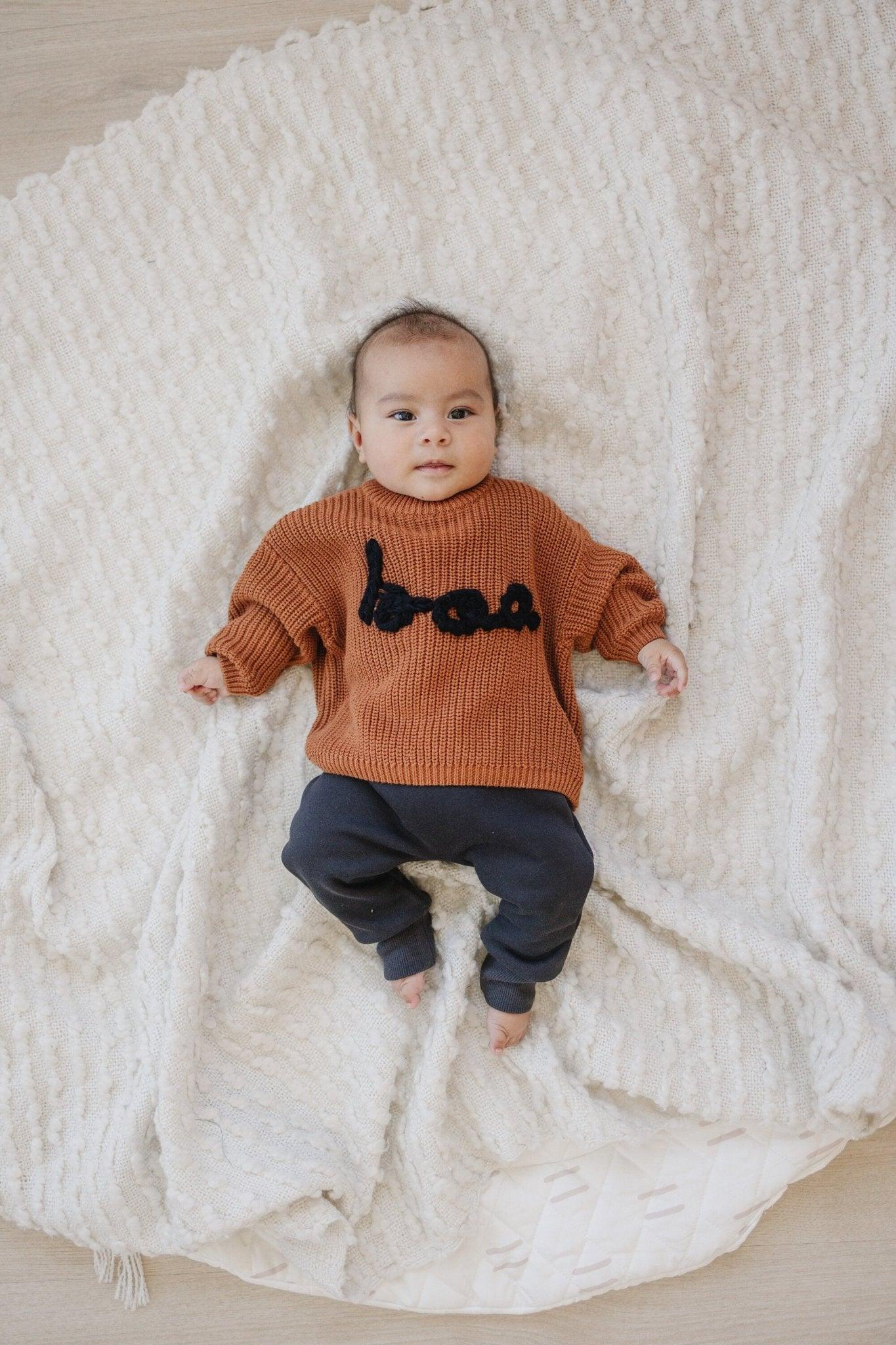 BOO Hand Embroidered Sweater - Little Joy Co.