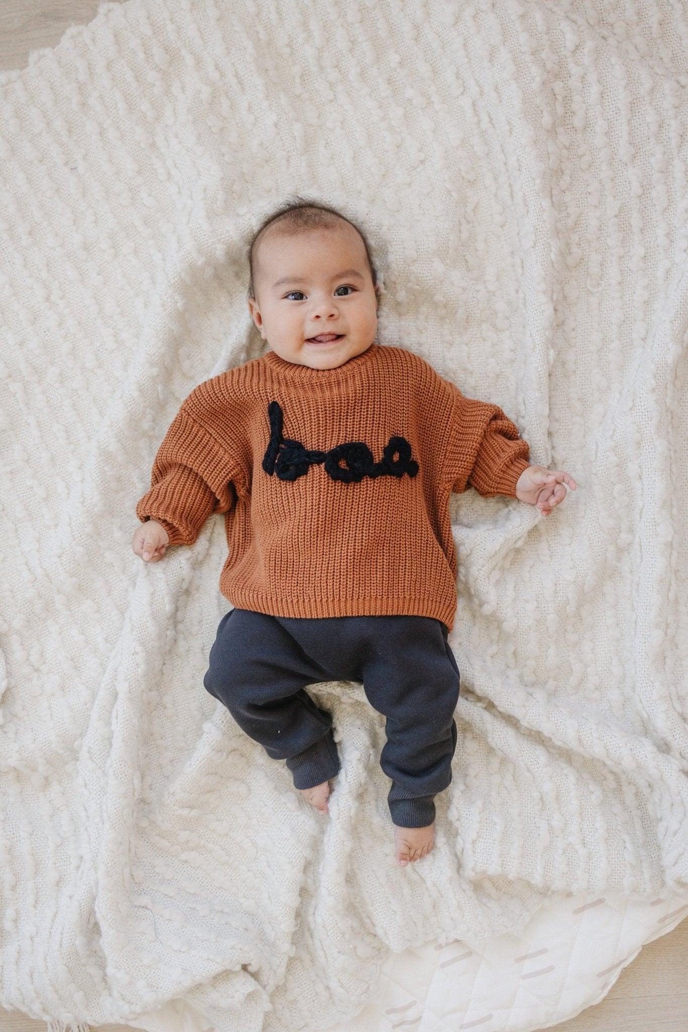 BOO Hand Embroidered Sweater - Little Joy Co.