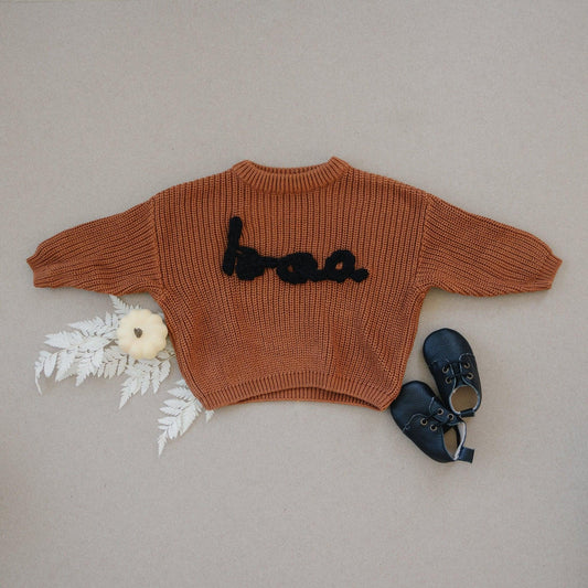 BOO Hand Embroidered Sweater - Little Joy Co.