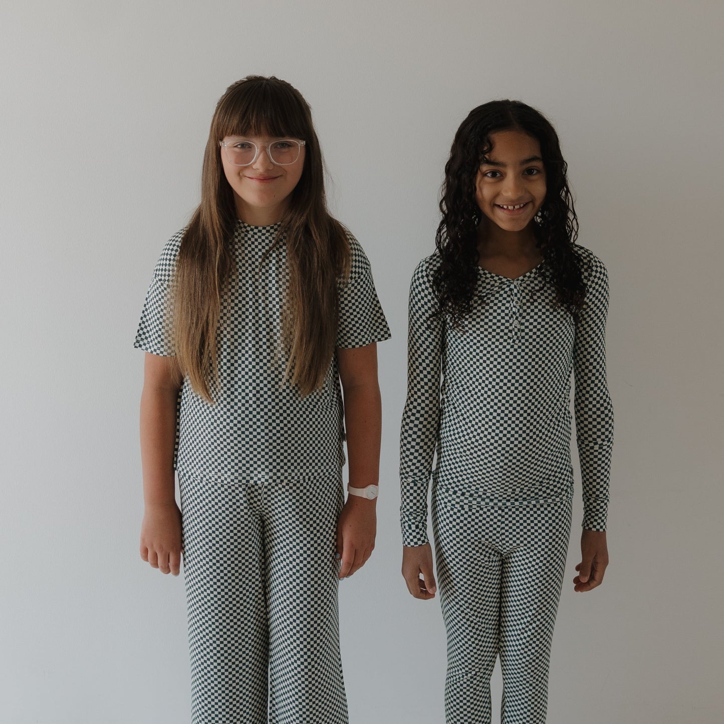 Bamboo Two Piece Pajamas | Lucky Micro Check