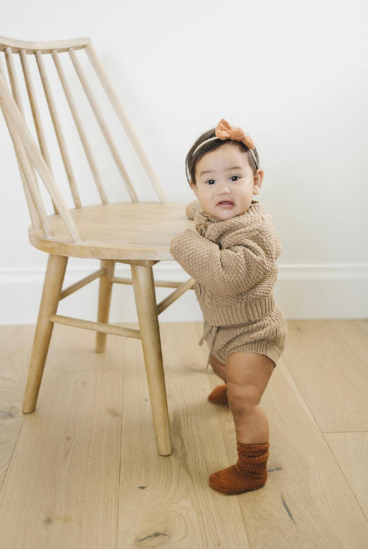 Burnt Orange Waffle Knot