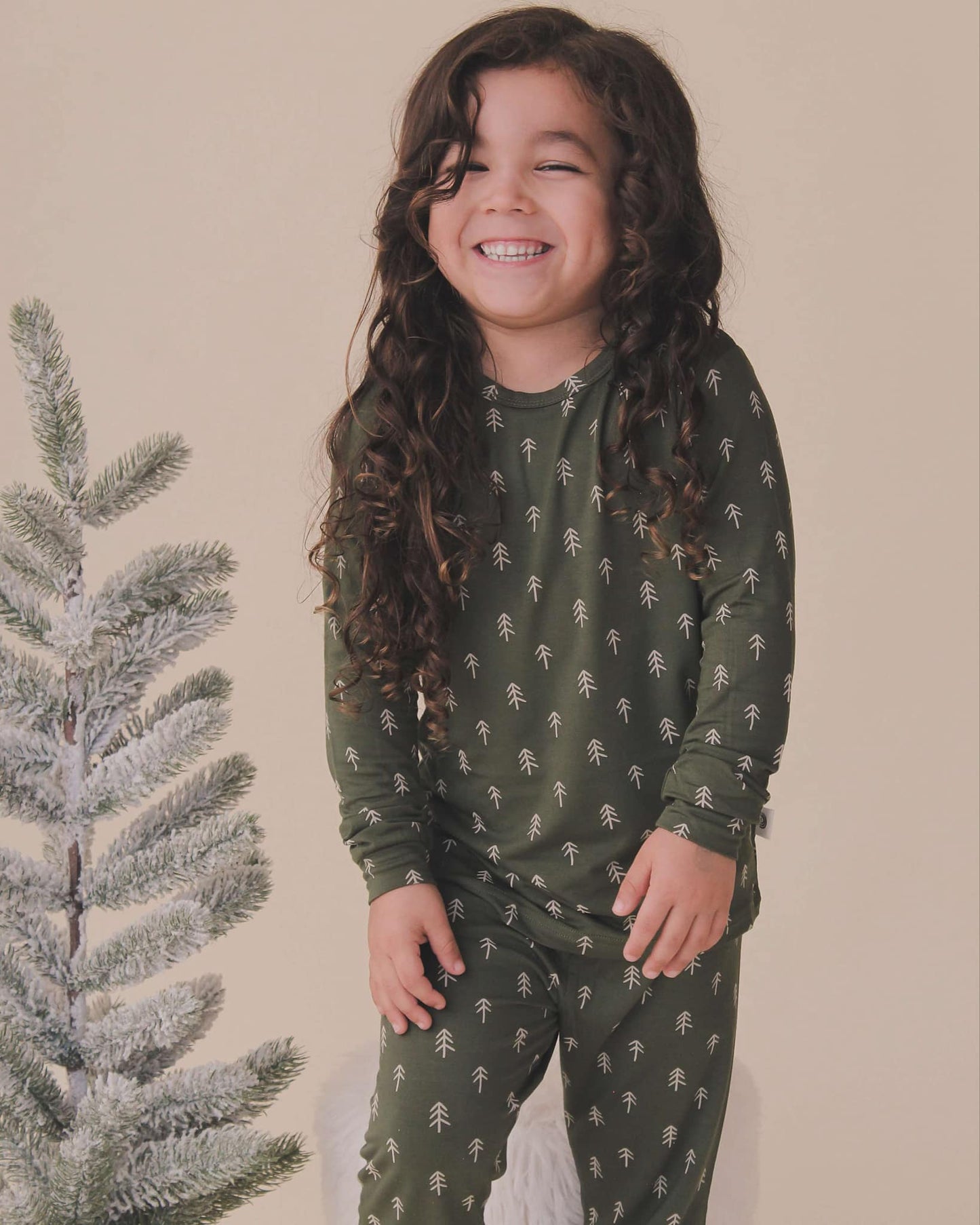 Evergreen Dreams Bamboo Christmas Pajamas - 2pc Set