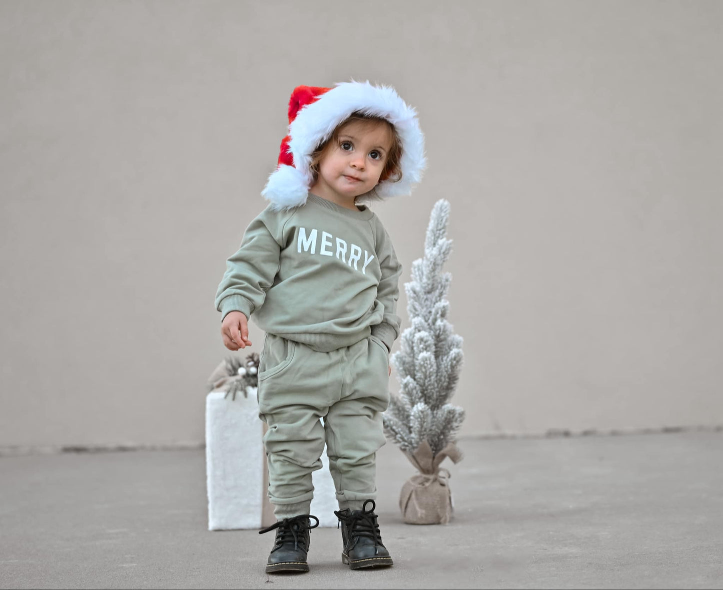 2-teiliges Jogginganzugset aus Bio-Baumwolle mit „Merry Graphic“-Print