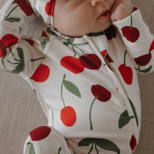 Bamboo Zip Pajamas | Cherry