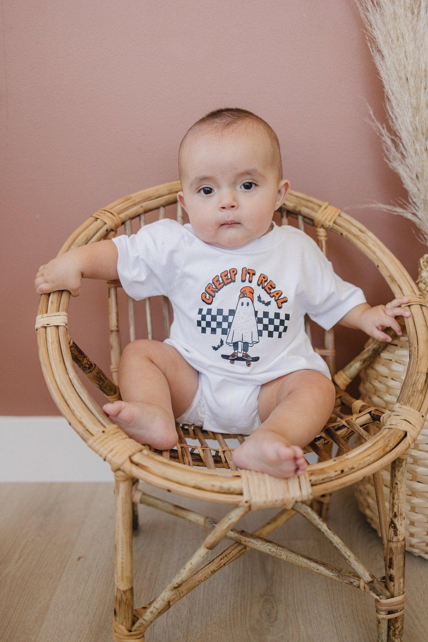 Creep It Real Organic Cotton T - Shirt Romper - Little Joy Co.