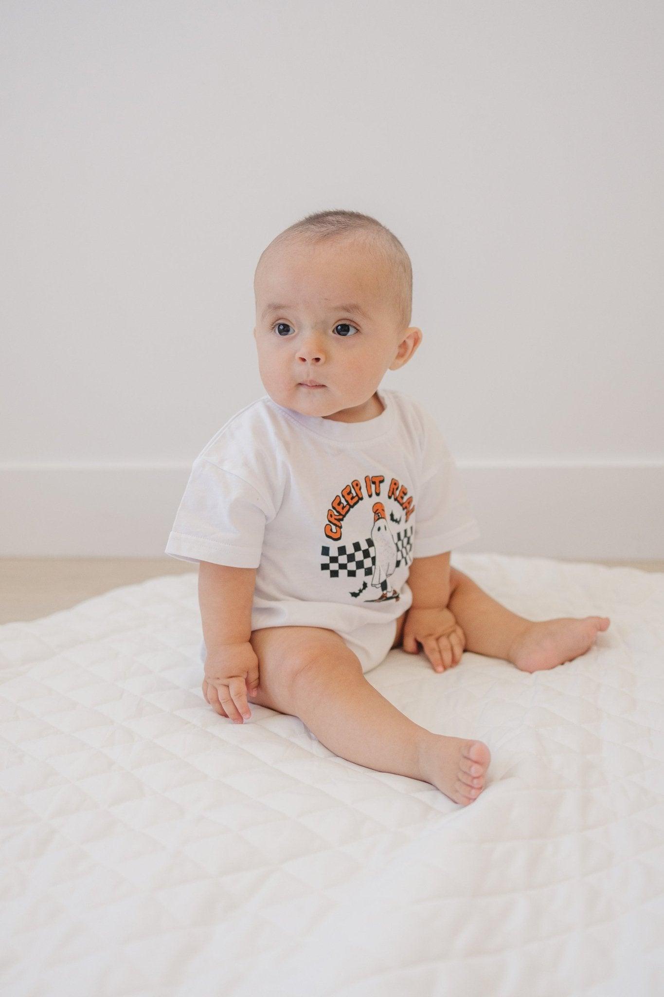 Creep It Real Organic Cotton T - Shirt Romper - Little Joy Co.