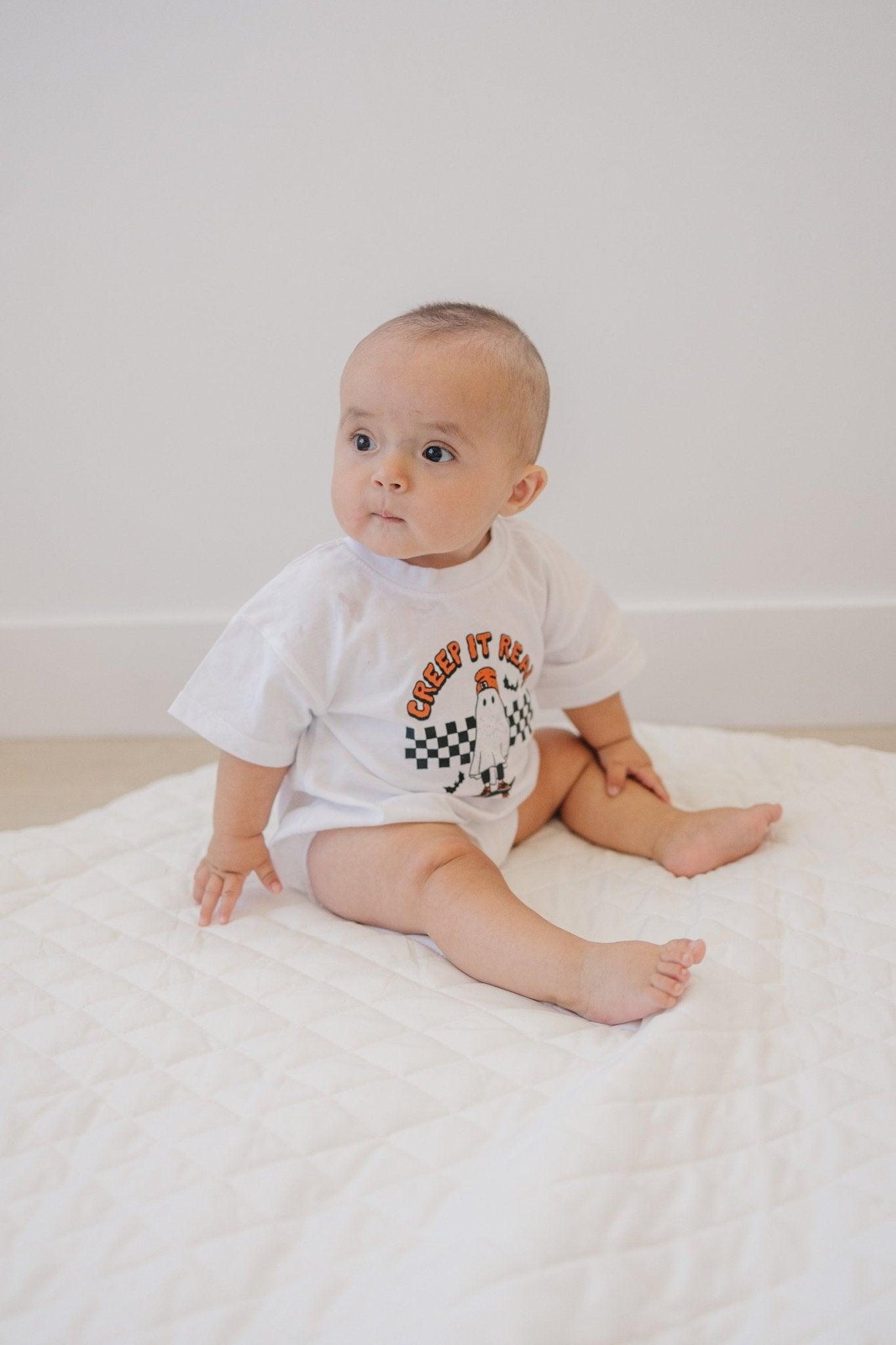 Creep It Real Organic Cotton T - Shirt Romper - Little Joy Co.