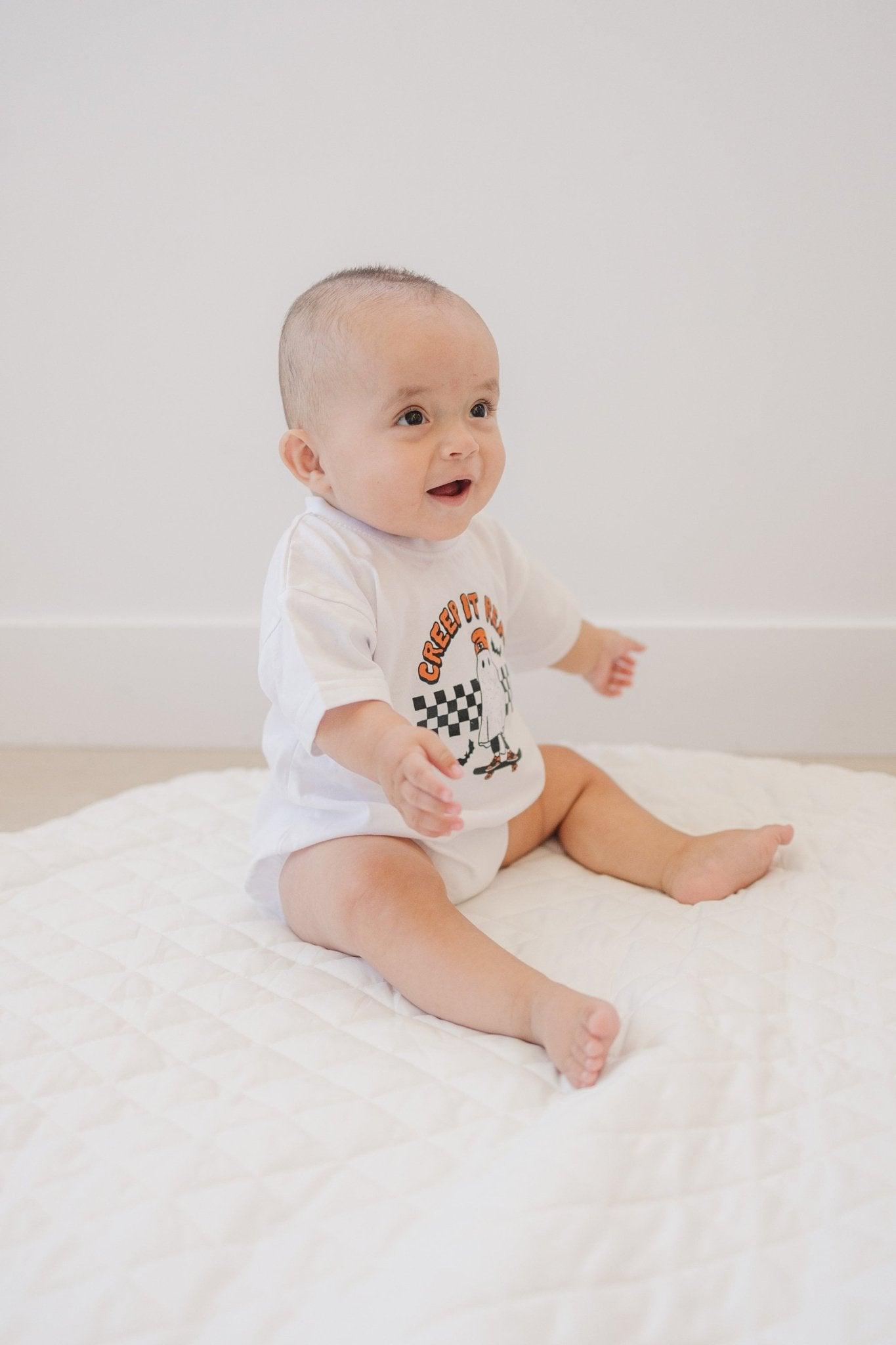 Creep It Real Organic Cotton T - Shirt Romper - Little Joy Co.