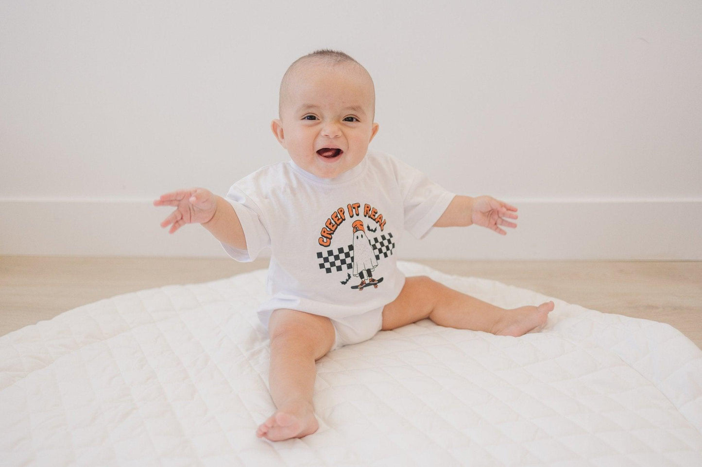 Creep It Real Organic Cotton T - Shirt Romper - Little Joy Co.