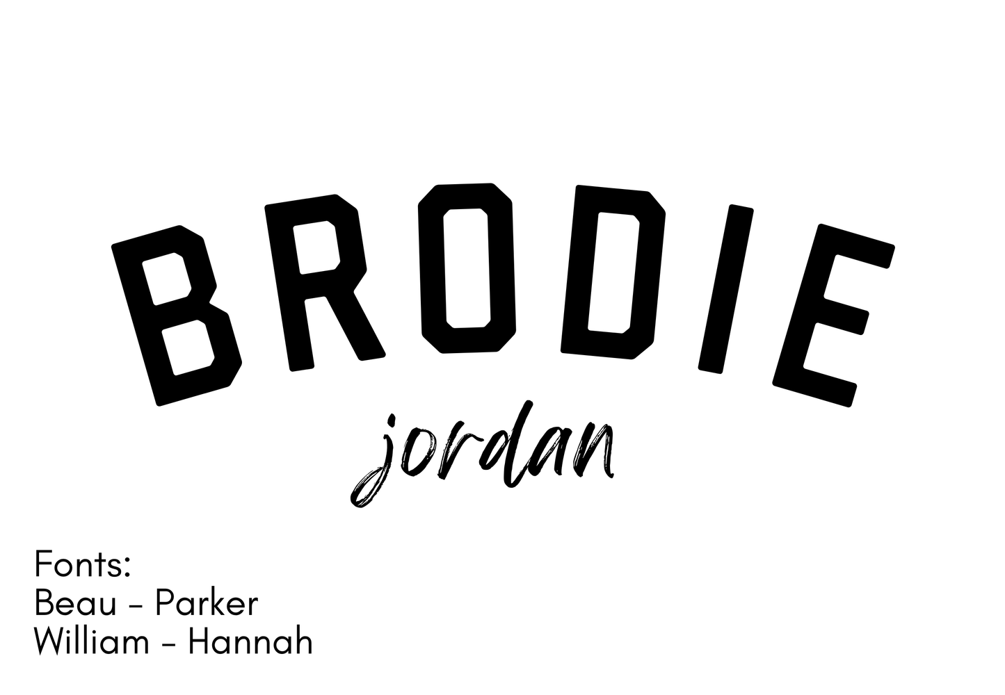Custom canvas baby name banner by Little Joy Co. with bold block letters and cursive font