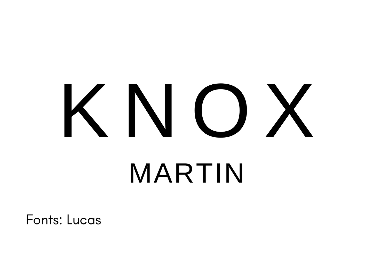 Custom canvas baby name banner with KNOX and MARTIN in Lucas font by Little Joy Co.