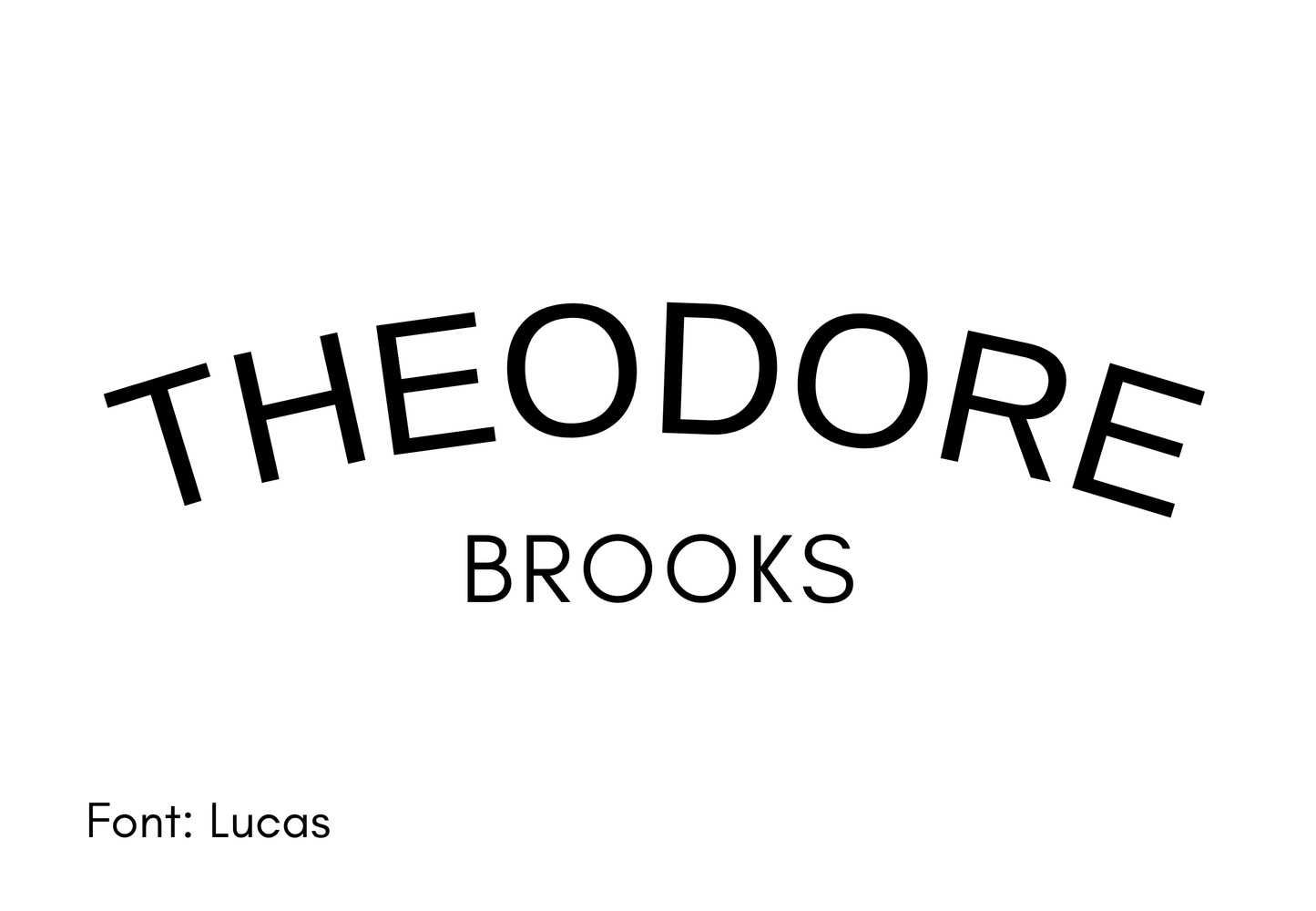 Custom canvas baby name banner with the name Theodore Brooks in Lucas font by Little Joy Co