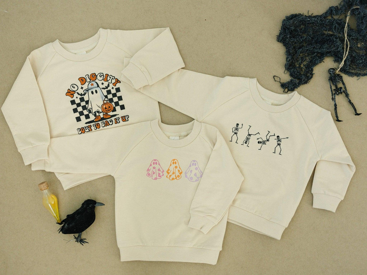 Dancing Skeletons Organic Cotton Crewneck - Little Joy Co.