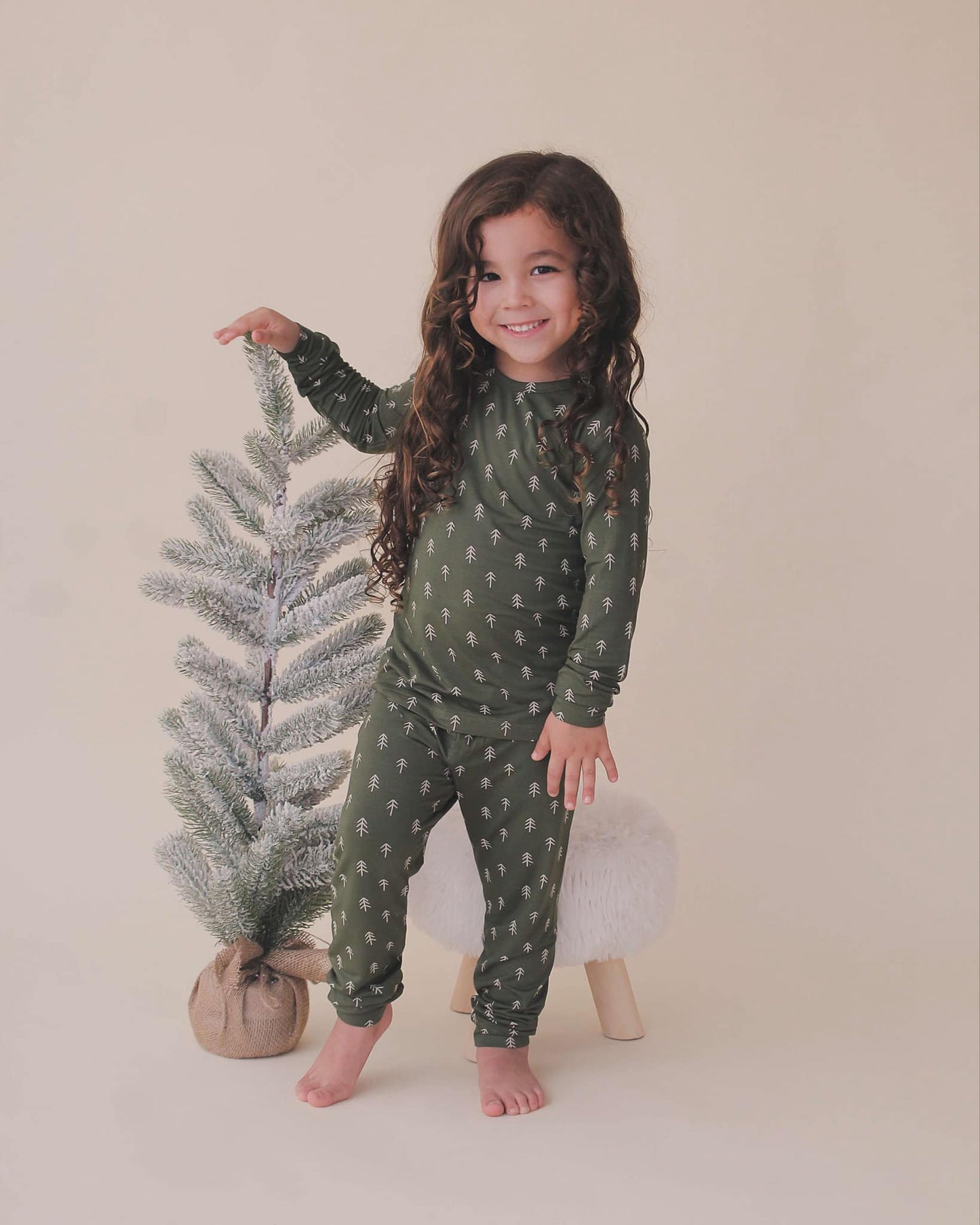 Evergreen Dreams Bamboo Christmas Pajamas - 2pc Set