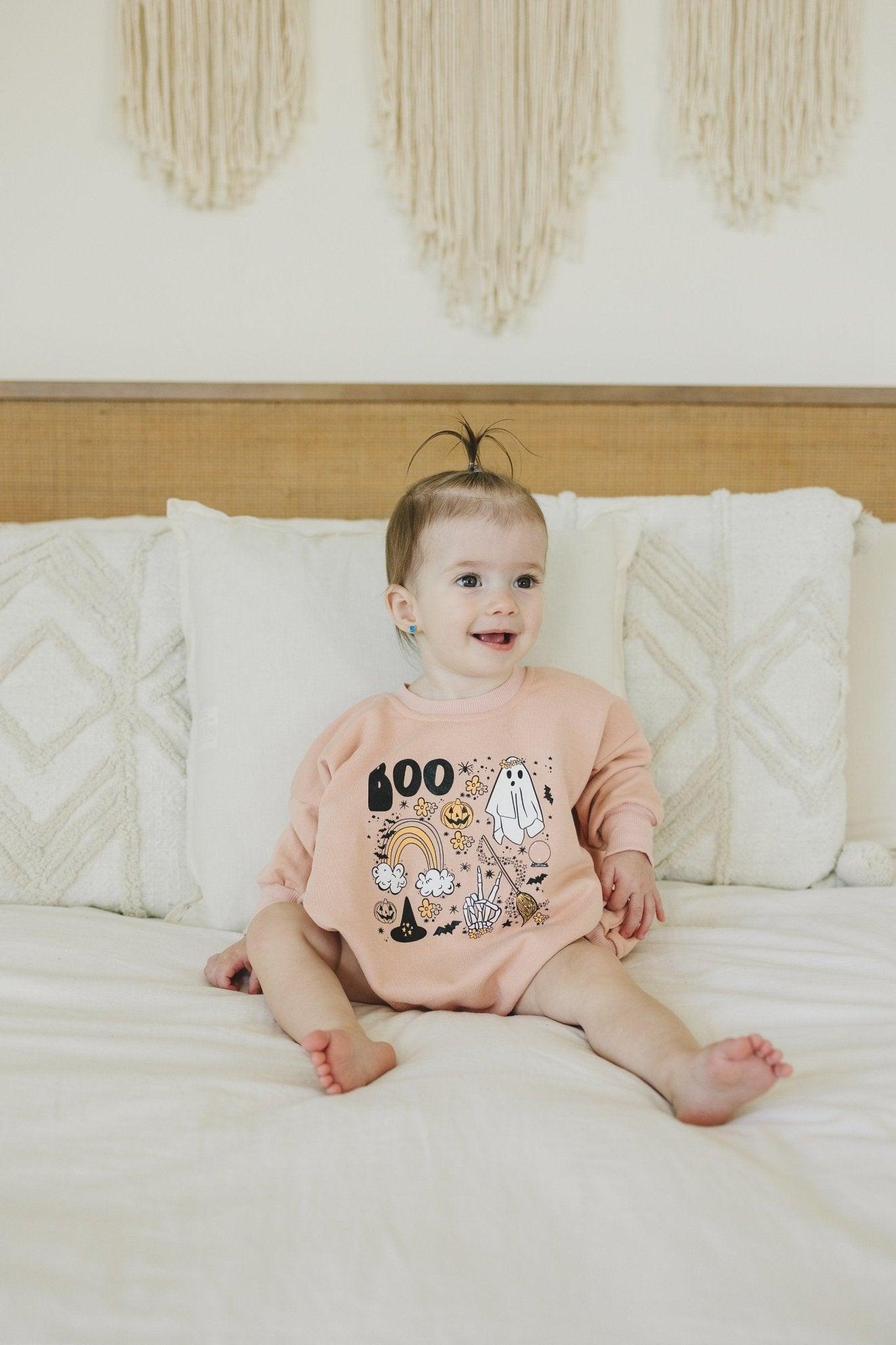 Halloween Sweatshirt Romper - Little Joy Co.