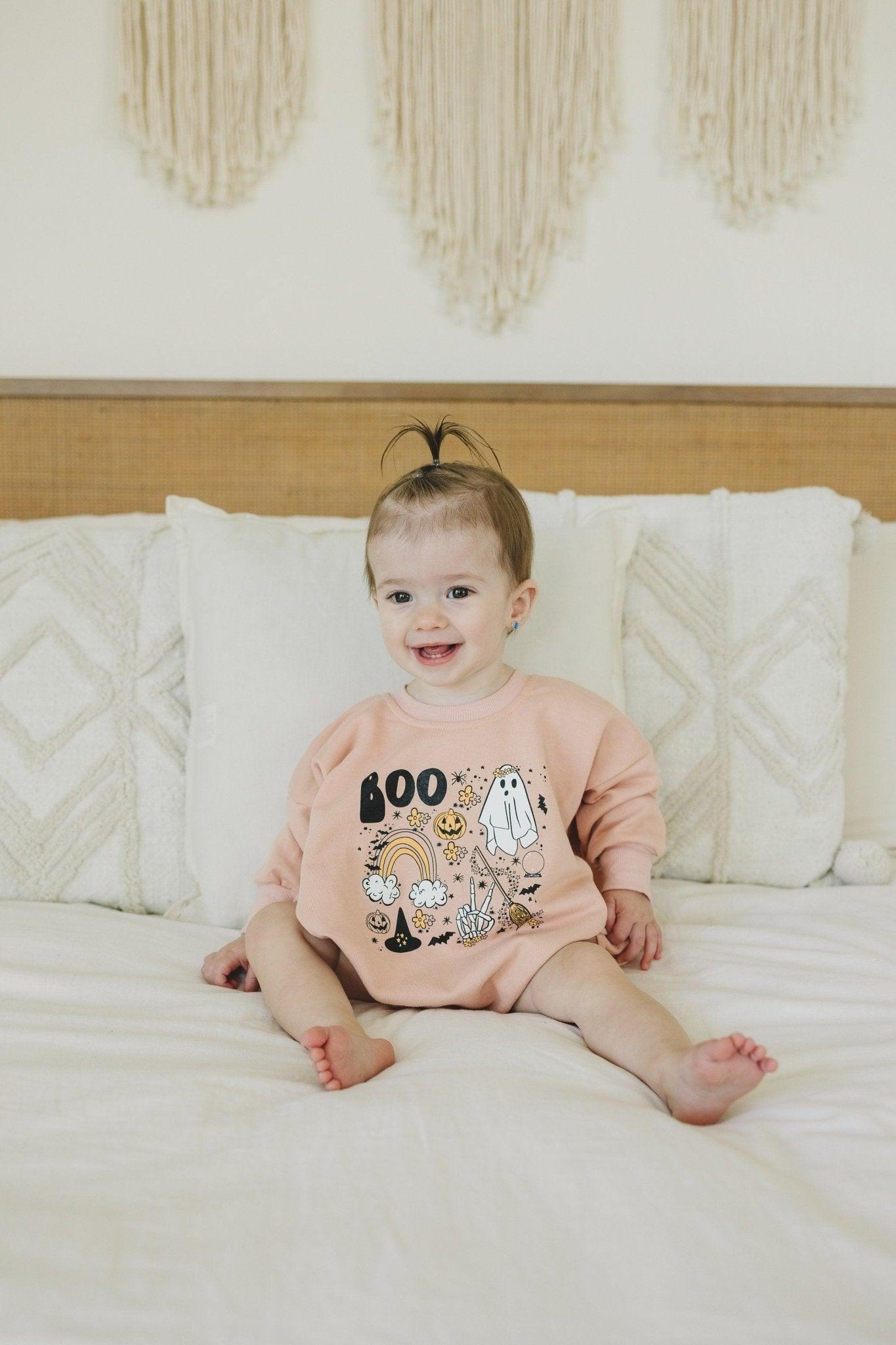 Halloween Sweatshirt Romper - Little Joy Co.