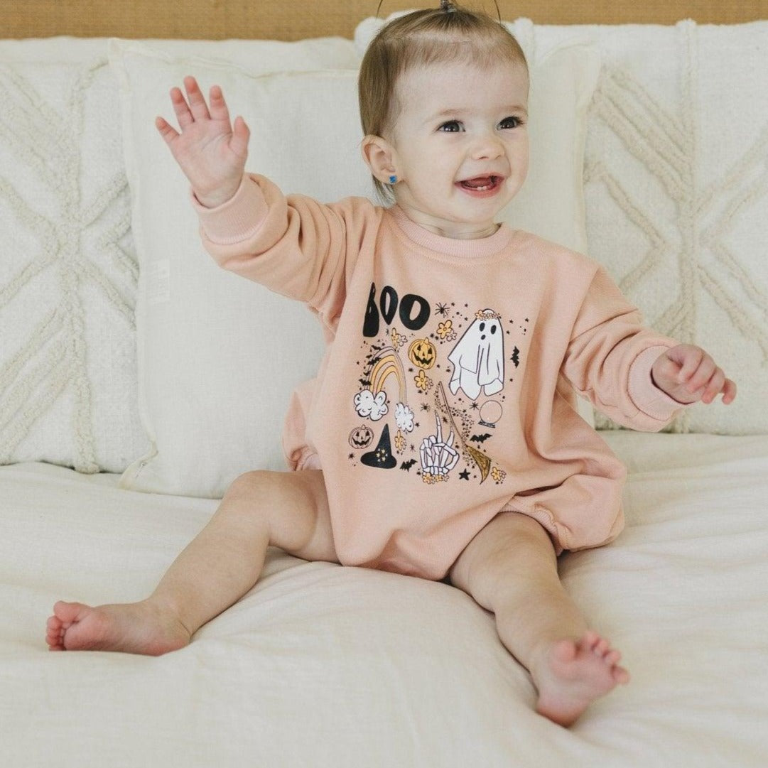 Halloween Sweatshirt Romper - Little Joy Co.