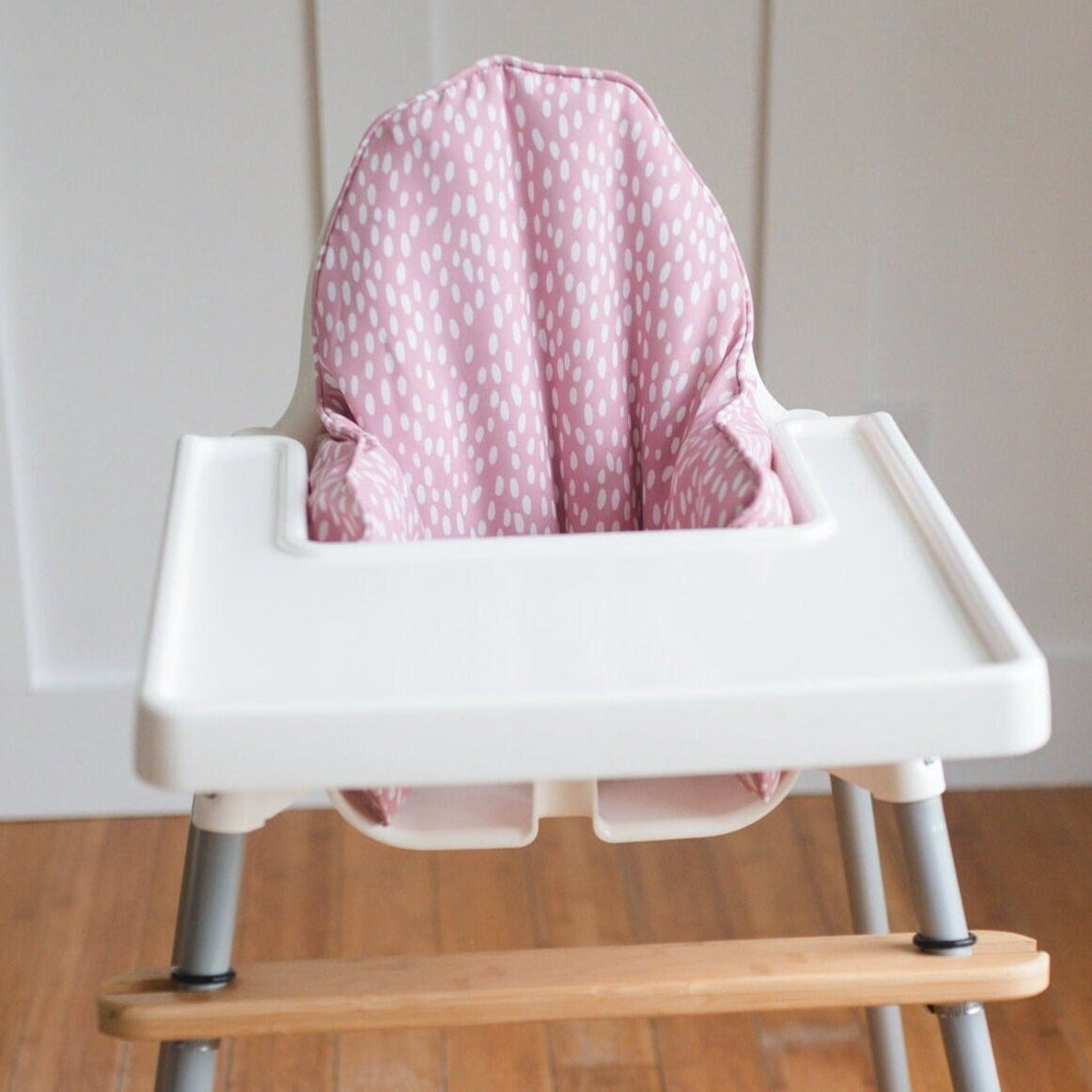 Pink Dot Cushion Cover for the IKEA Antilop Highchair - Wipeable IKEA Antilop Cushion Cover with Inflatable Cushion Insert