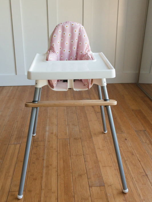 Pink Daisy Cushion Cover for the IKEA Antilop Highchair - Flower Wipeable IKEA Antilop Cushion Cover with Inflatable Cushion Insert - Girl