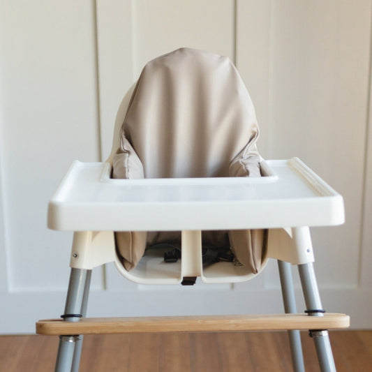 Beige Vegan Leather Cushion Cover
