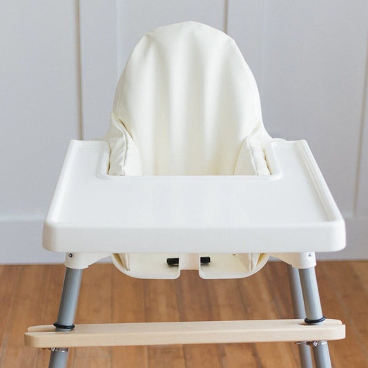 Off-White Vegan Leather Cushion Cover